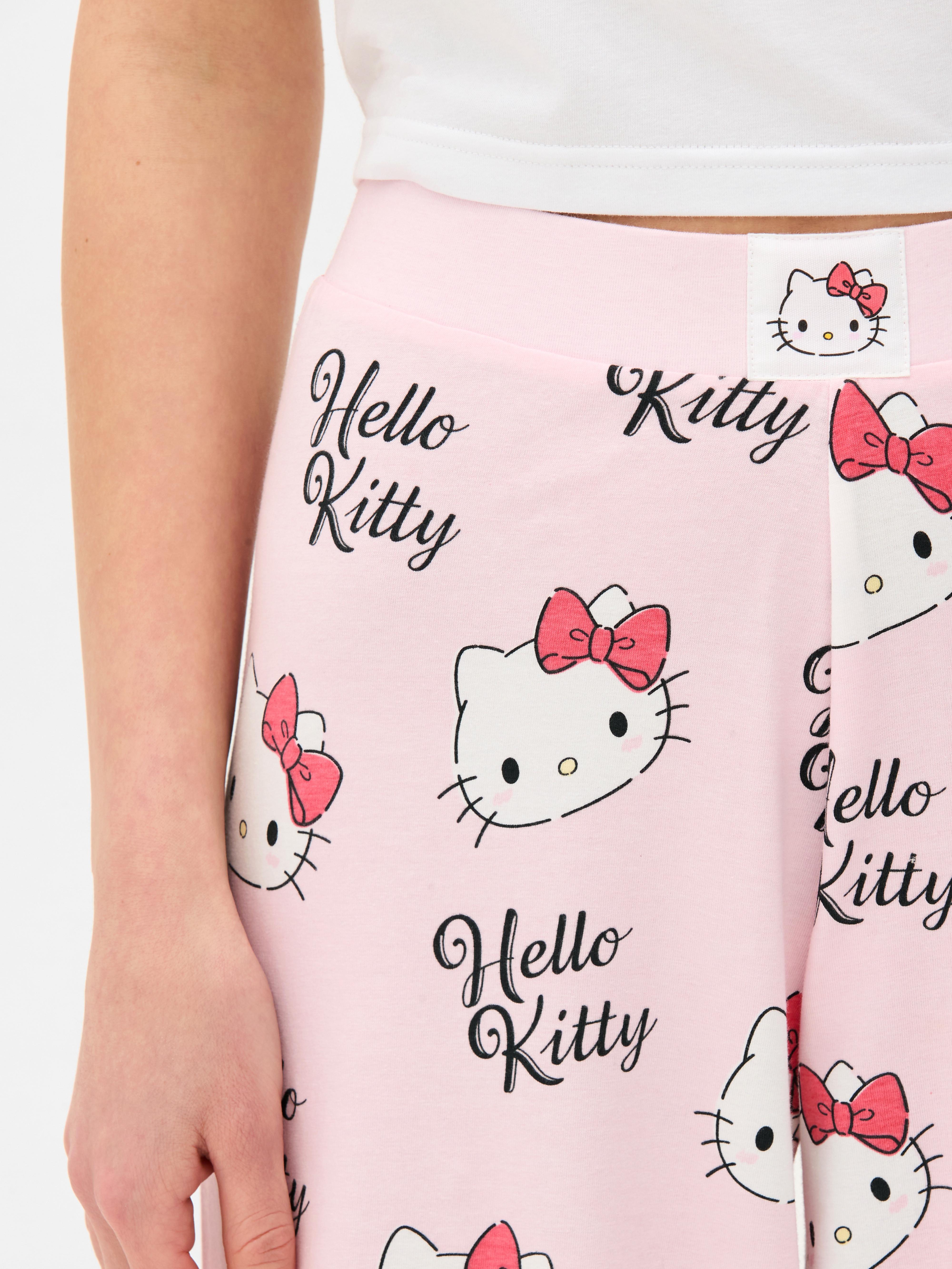 Pantaloni de pijama cu croi larg Hello Kitty