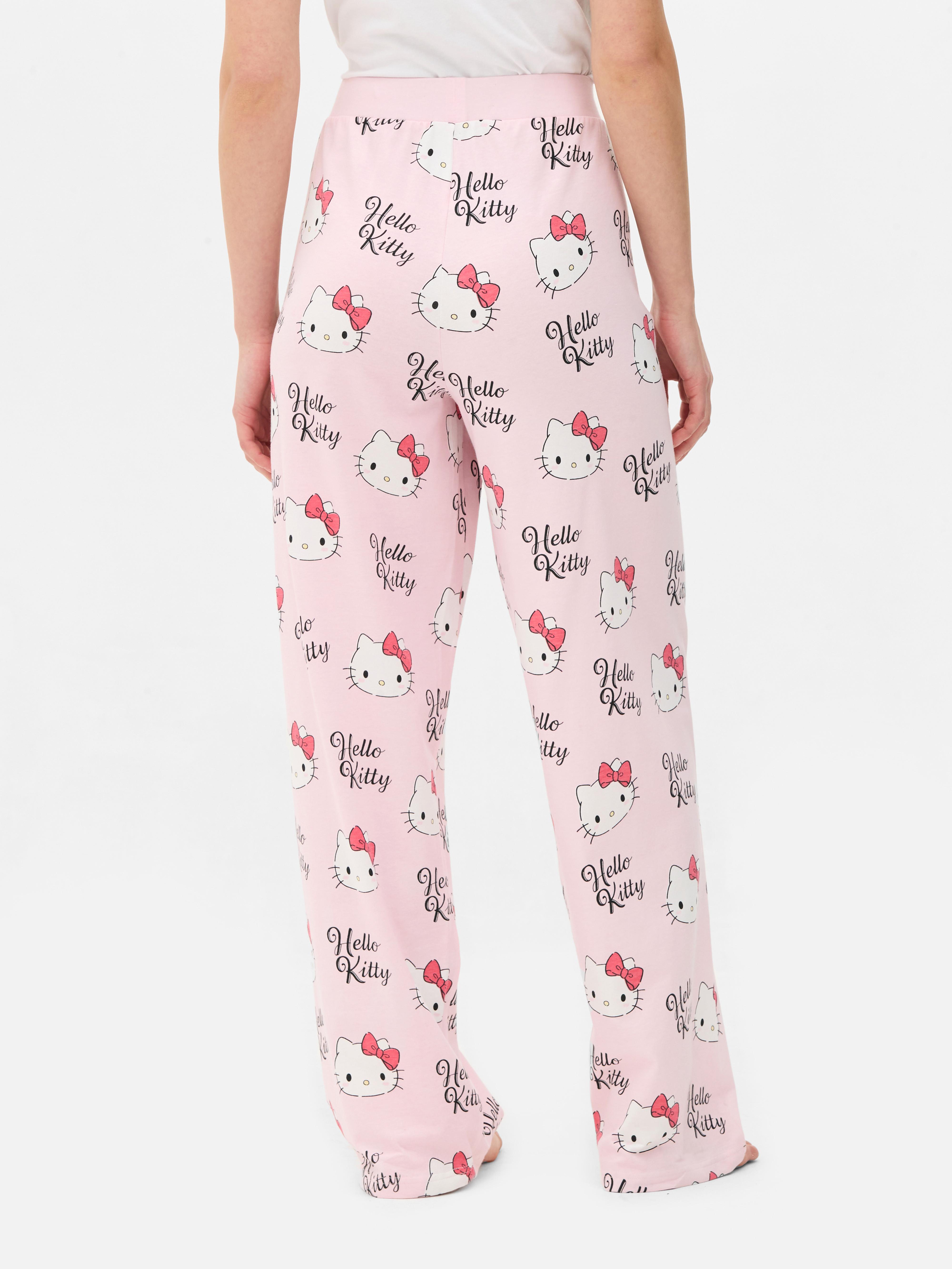 Pantaloni de pijama cu croi larg Hello Kitty
