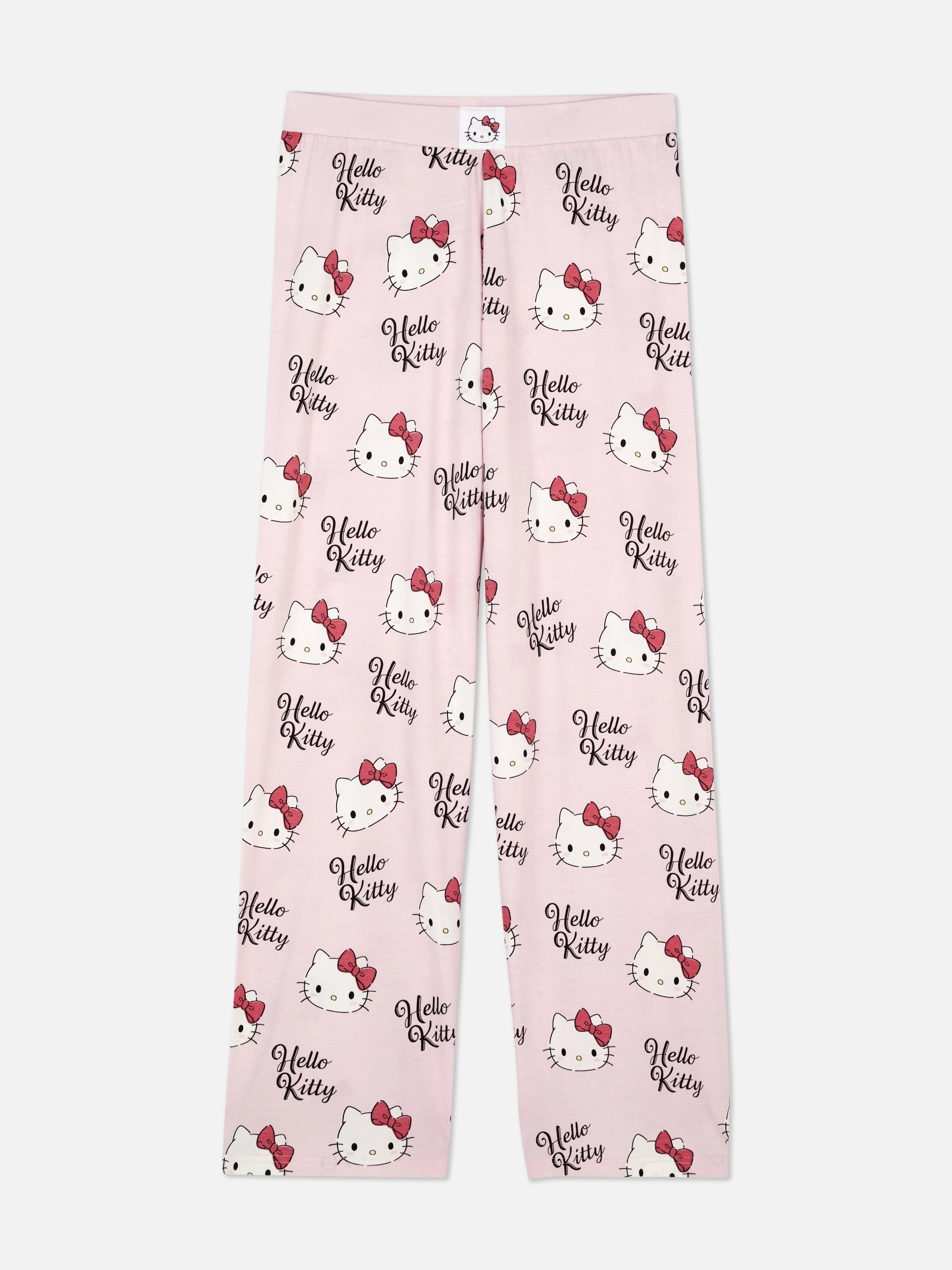 Pantaloni de pijama cu croi larg Hello Kitty