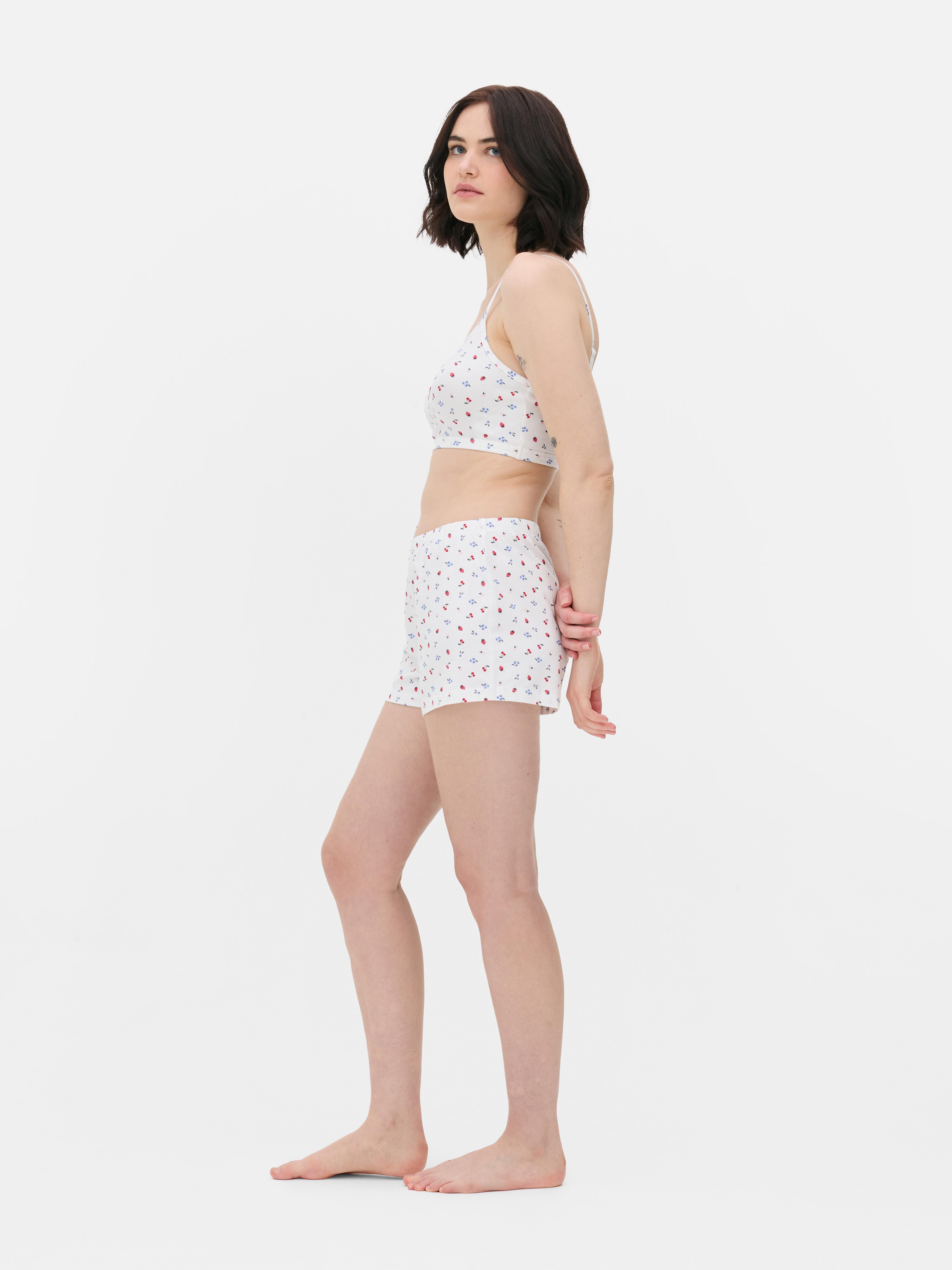 Cropped Cami and Shorts Set White