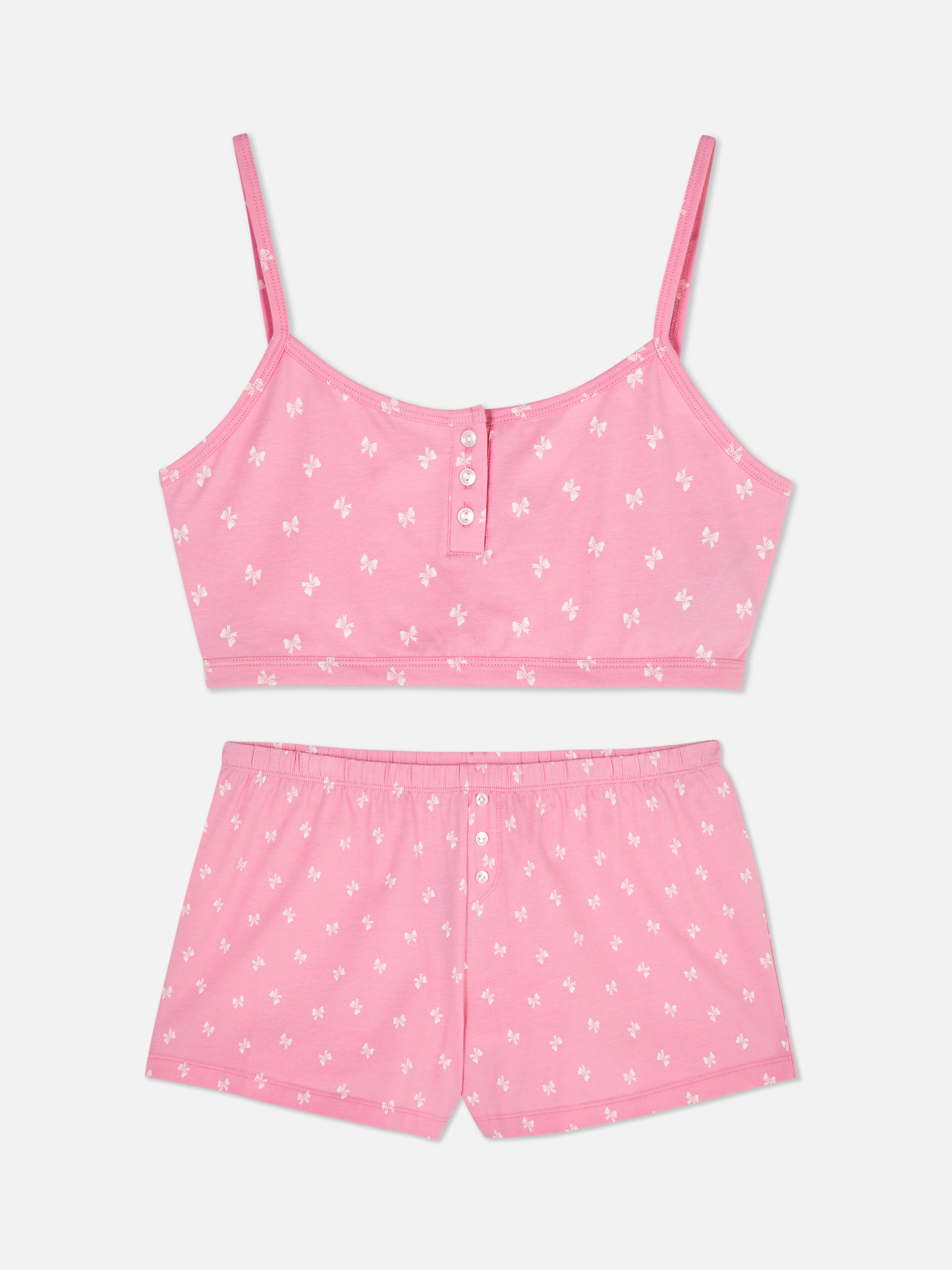 Cropped Cami and Shorts Set