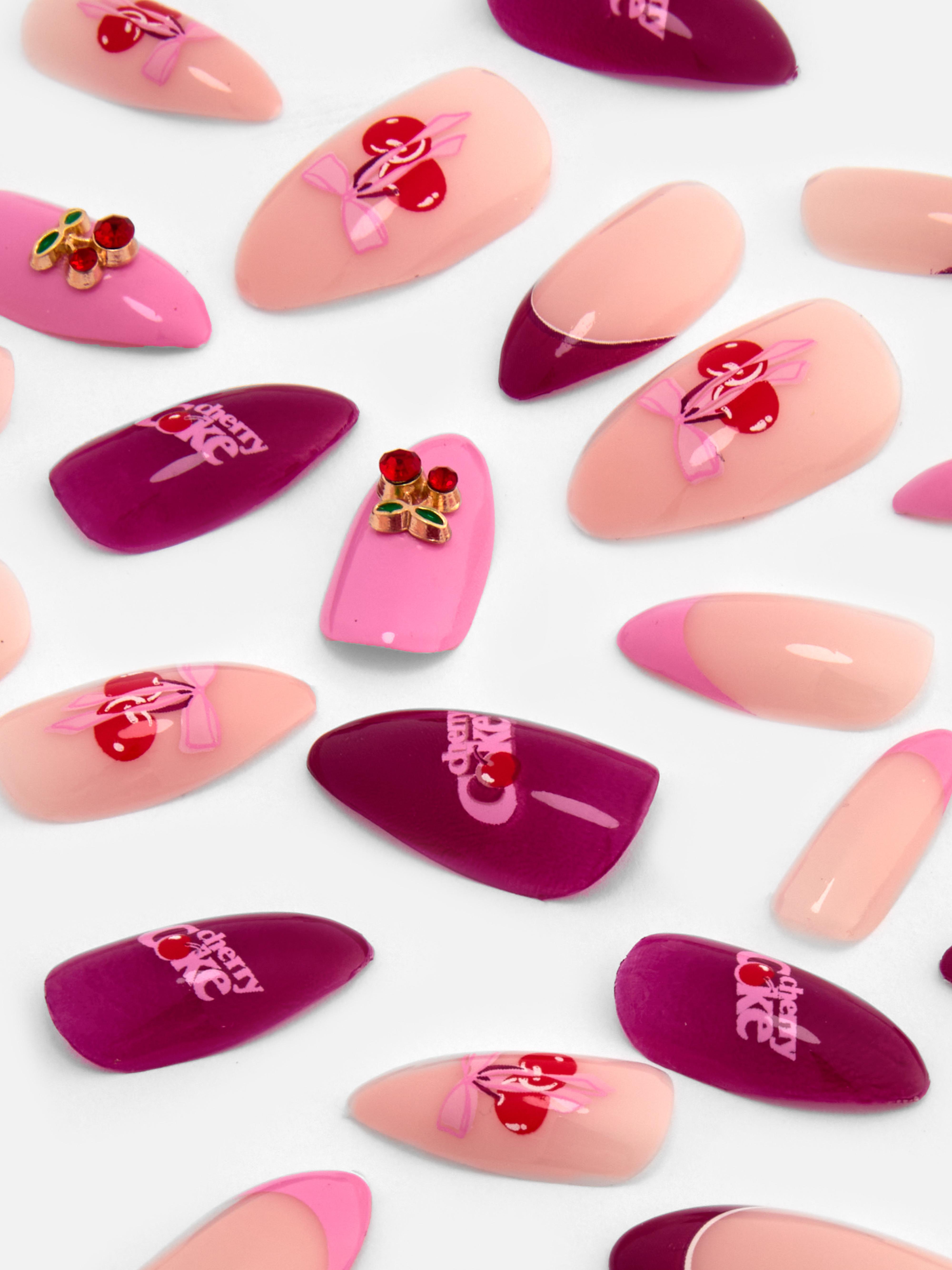 Cherry Coke False Nail Set