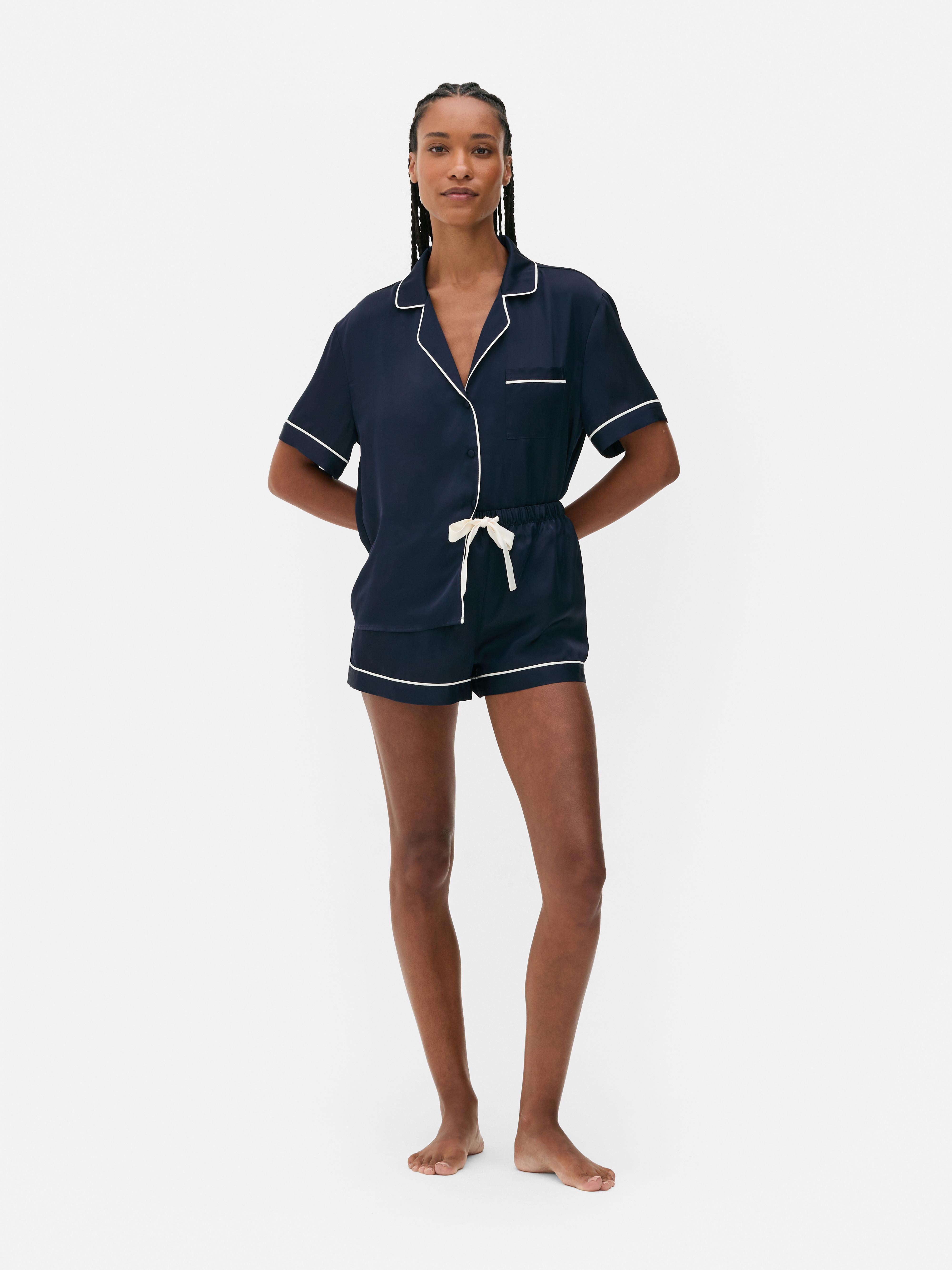 Satin Shirt Pyjama Set