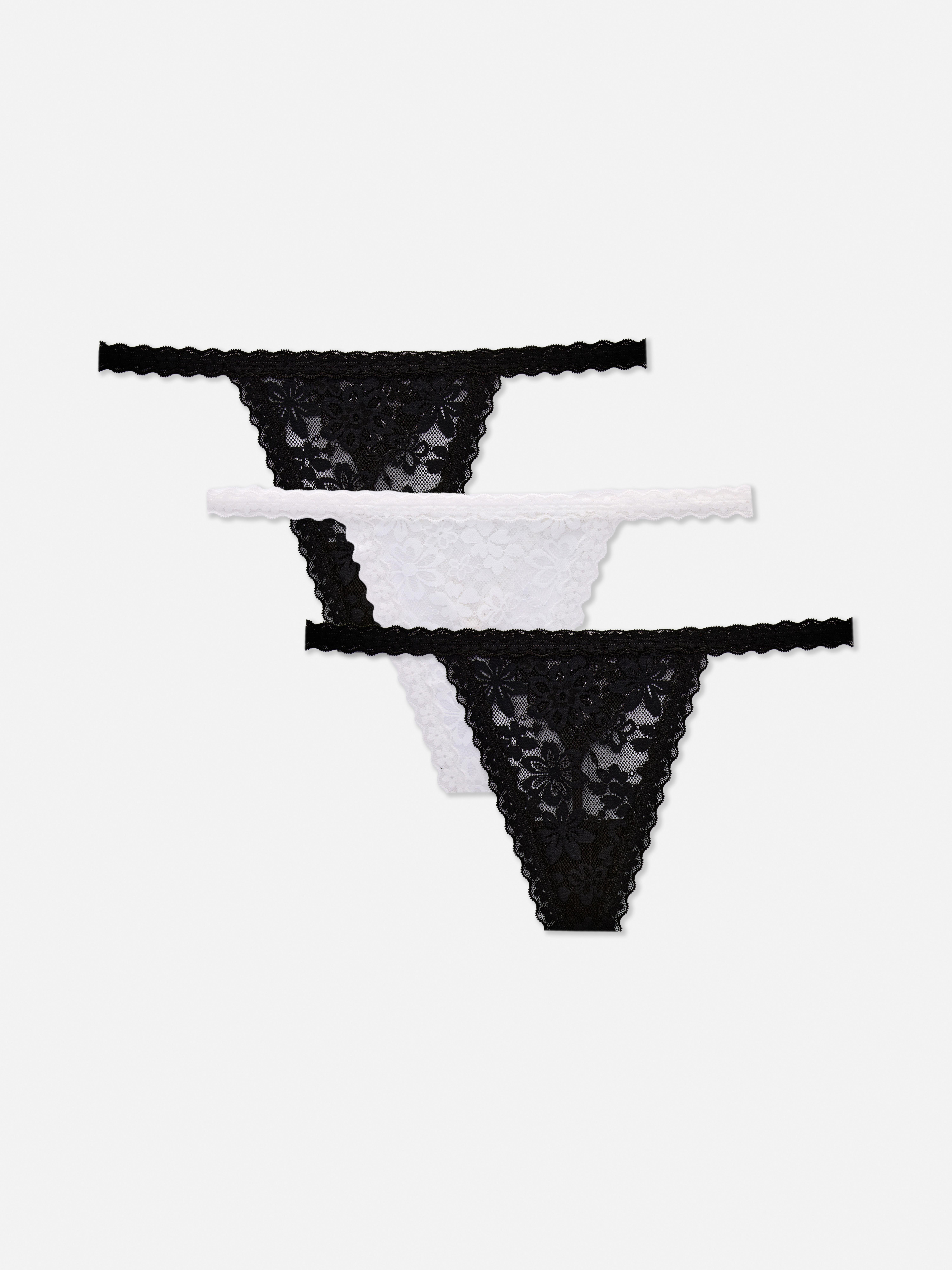Pack de 3 tangas de encaje