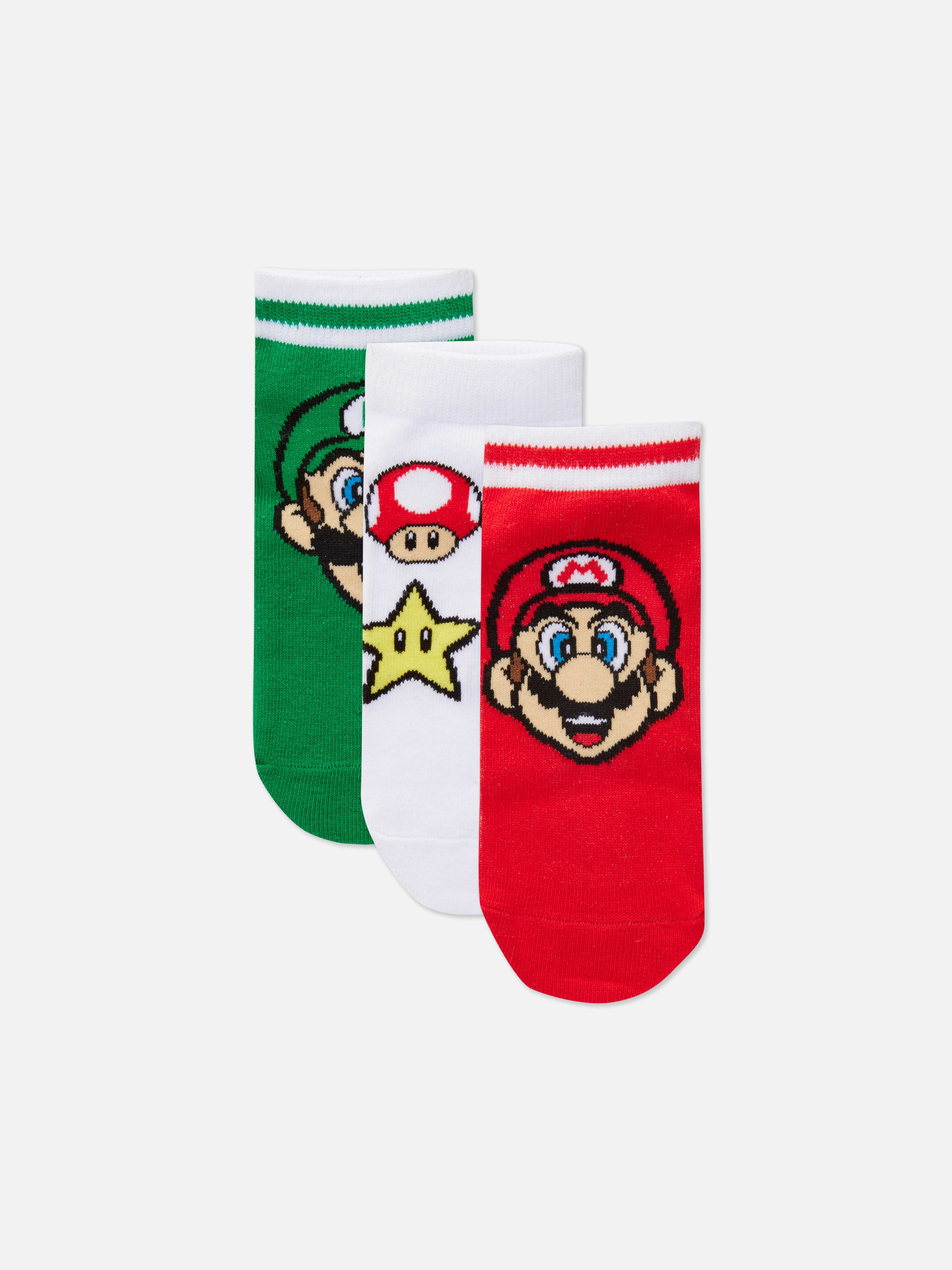 „Super Mario“ Sneakersocken, 3er-Pack