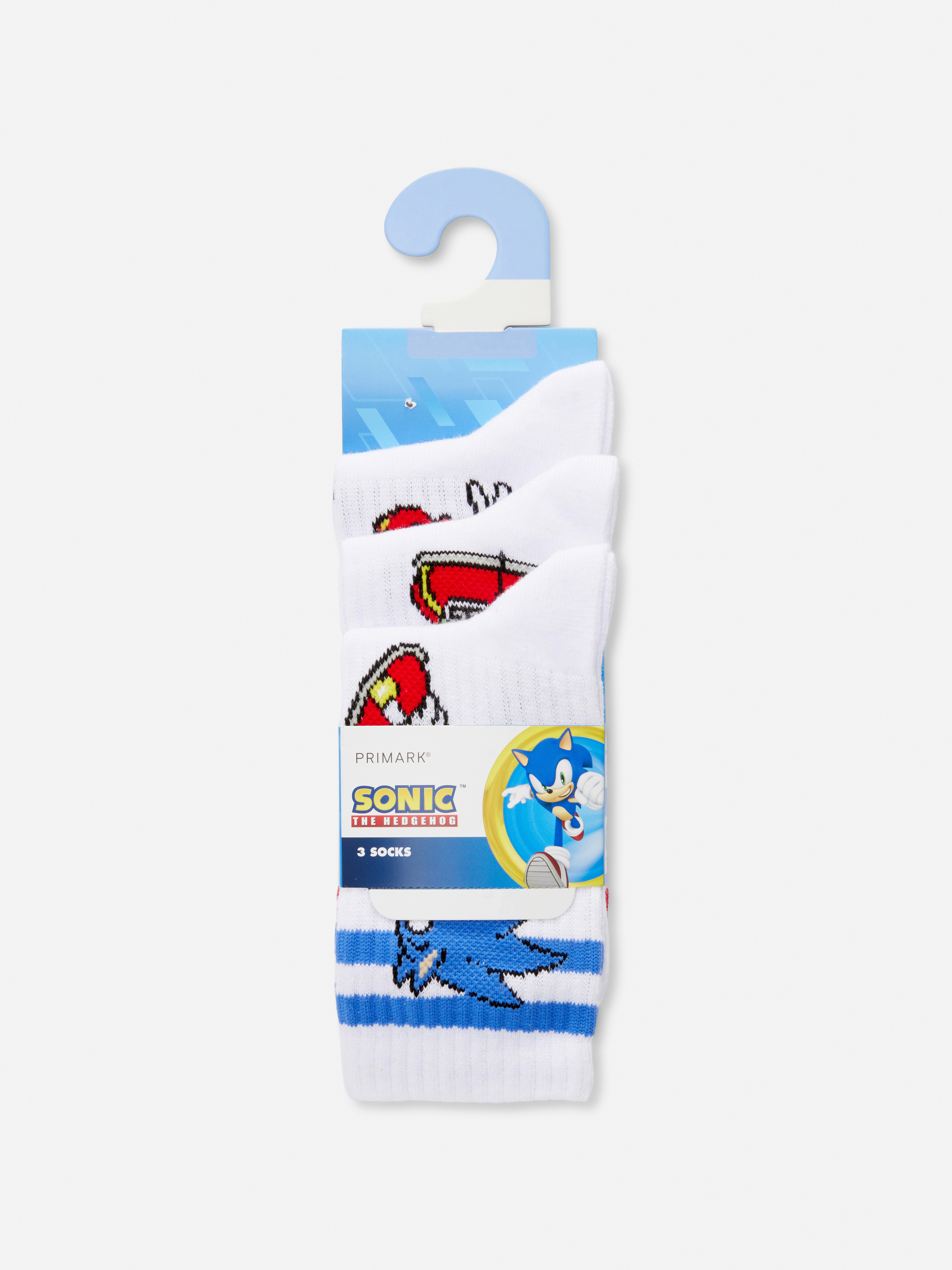 3pk Sonic The Hedgehog Ankle Socks