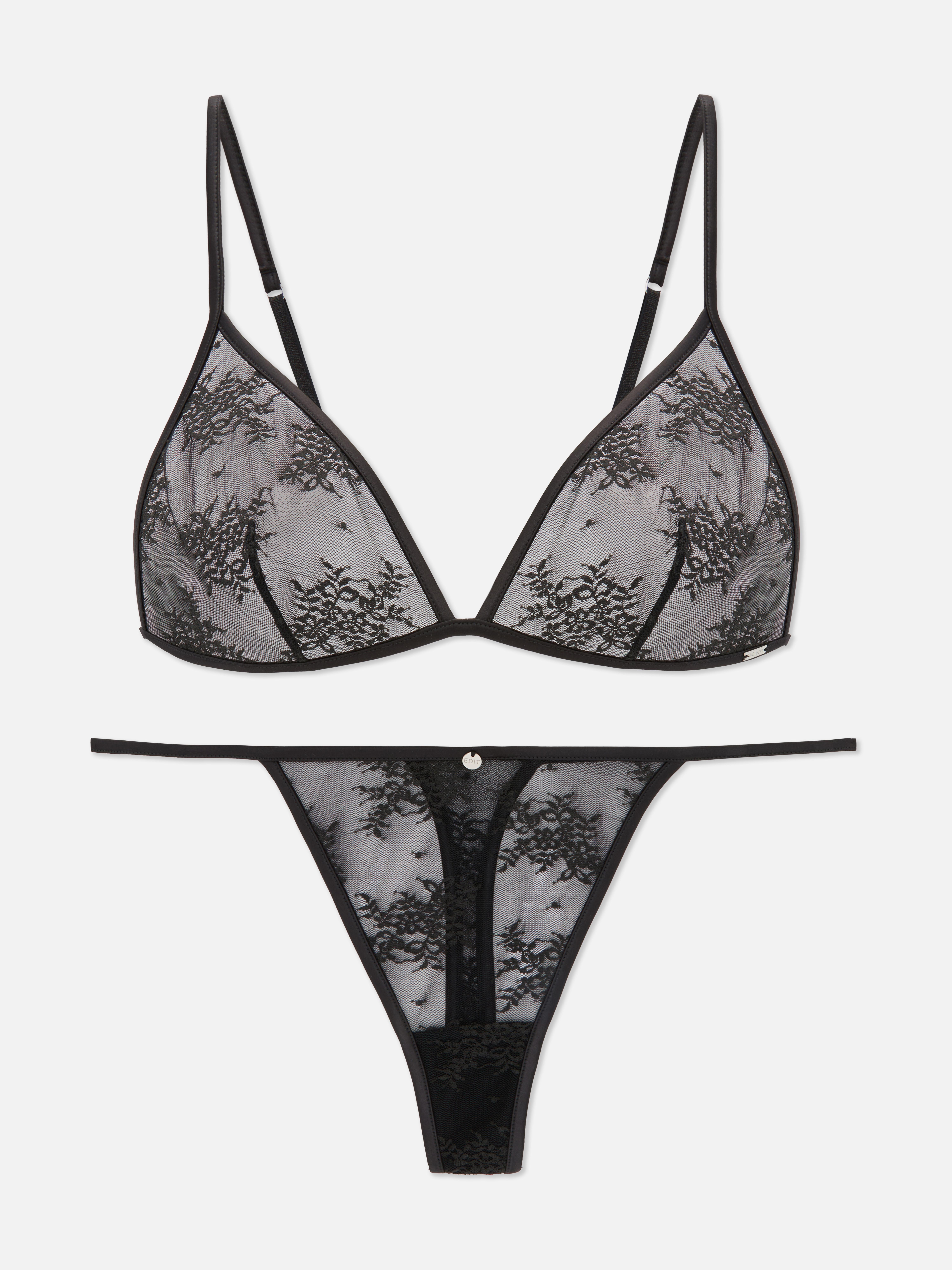 The Edit Lace Detail Underwear Set