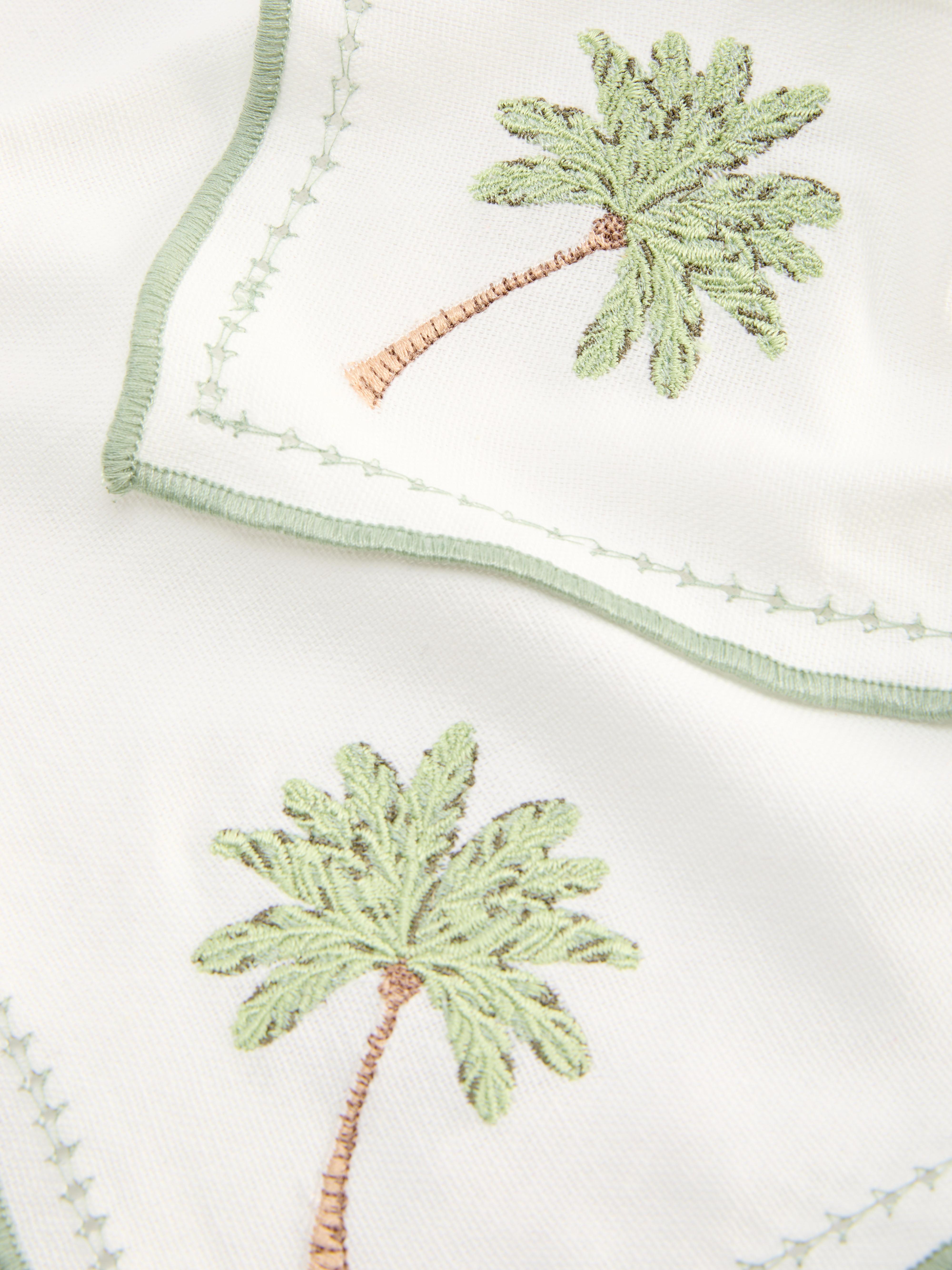 2pk The Edit Embroidered Palm Tree Napkins