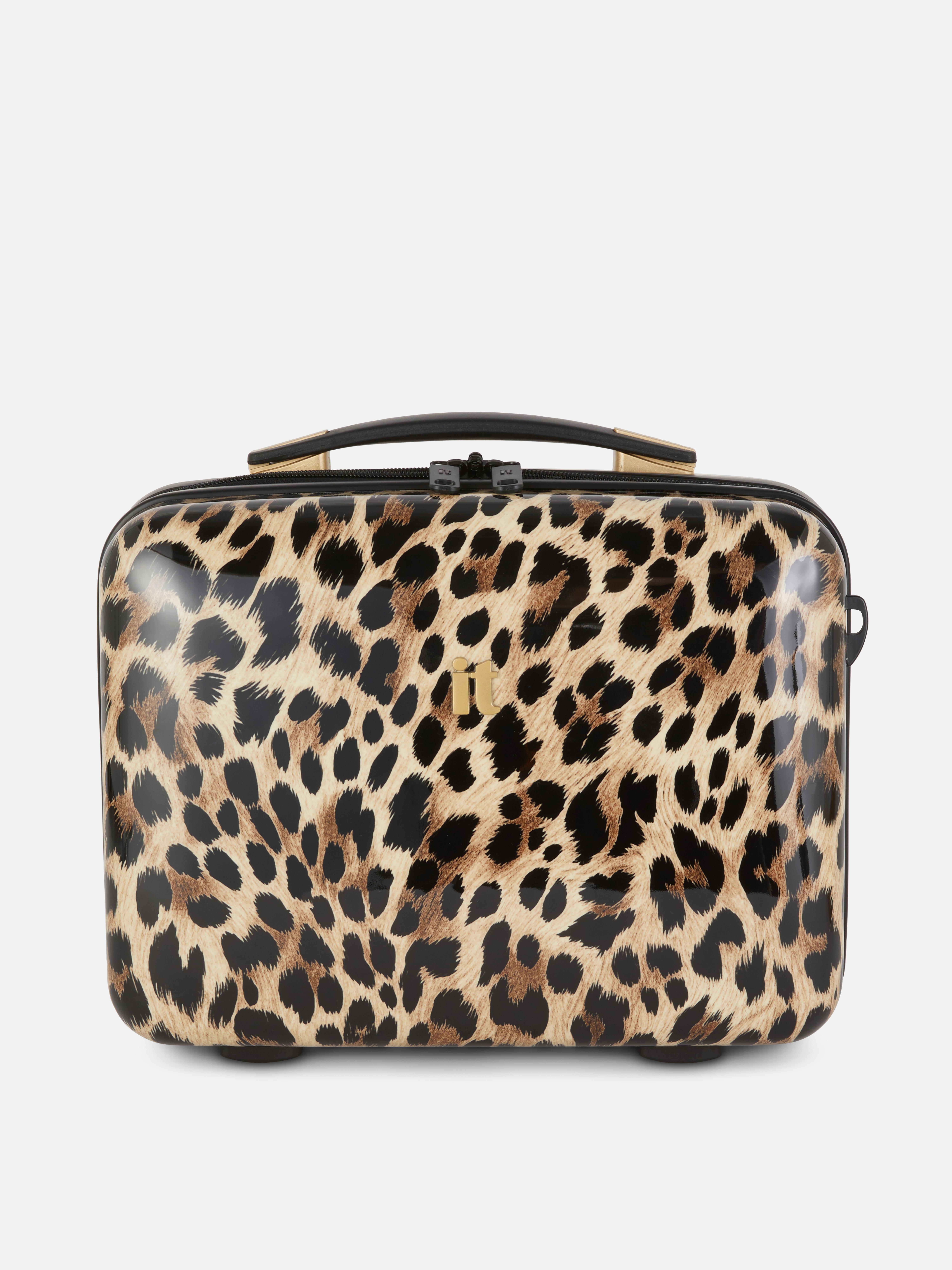 It Luggage Hard Leopard Print Vanity Case