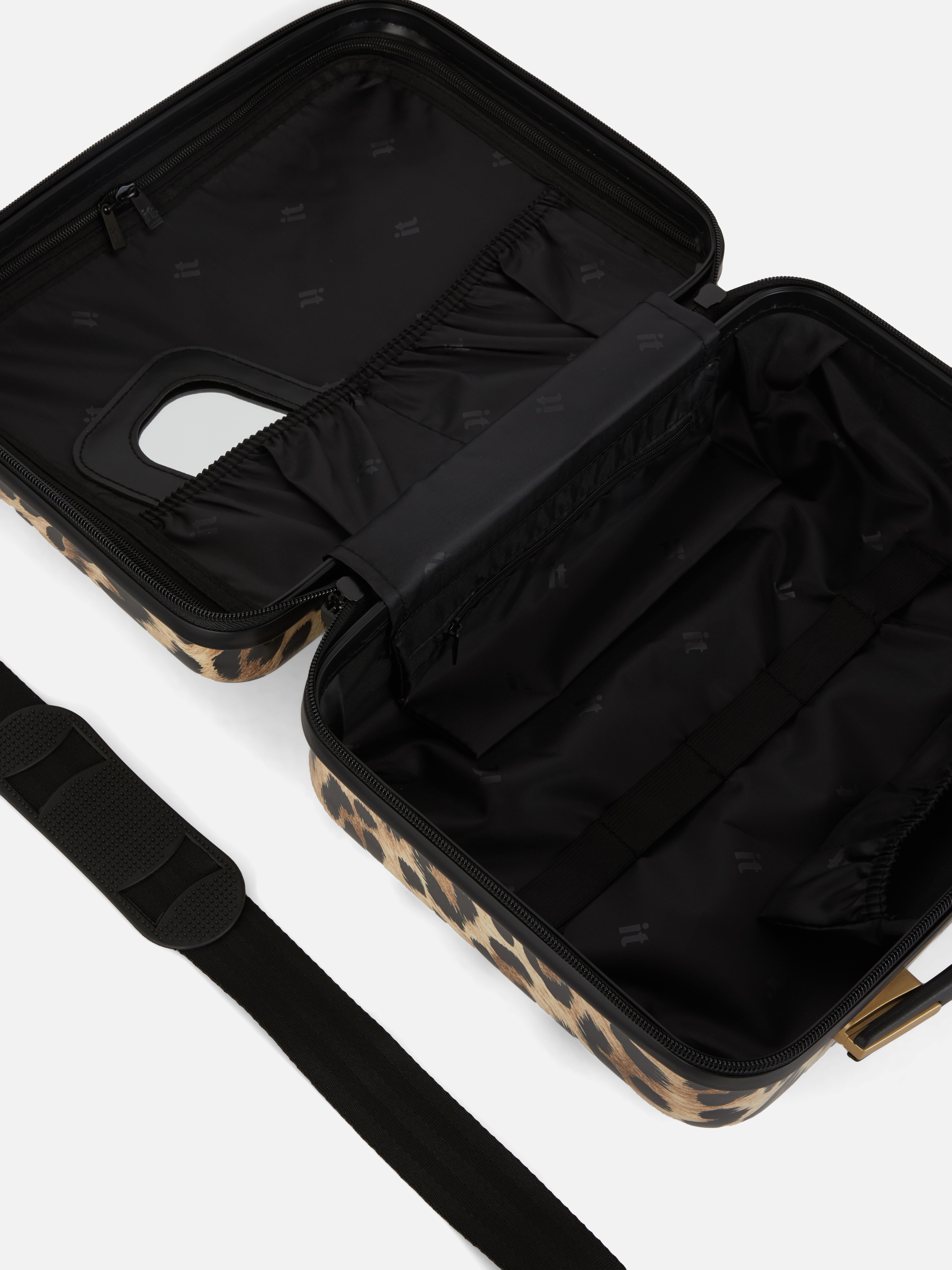 „It Luggage“ Hartschalenkosmetikkoffer mit Leopardenmuster