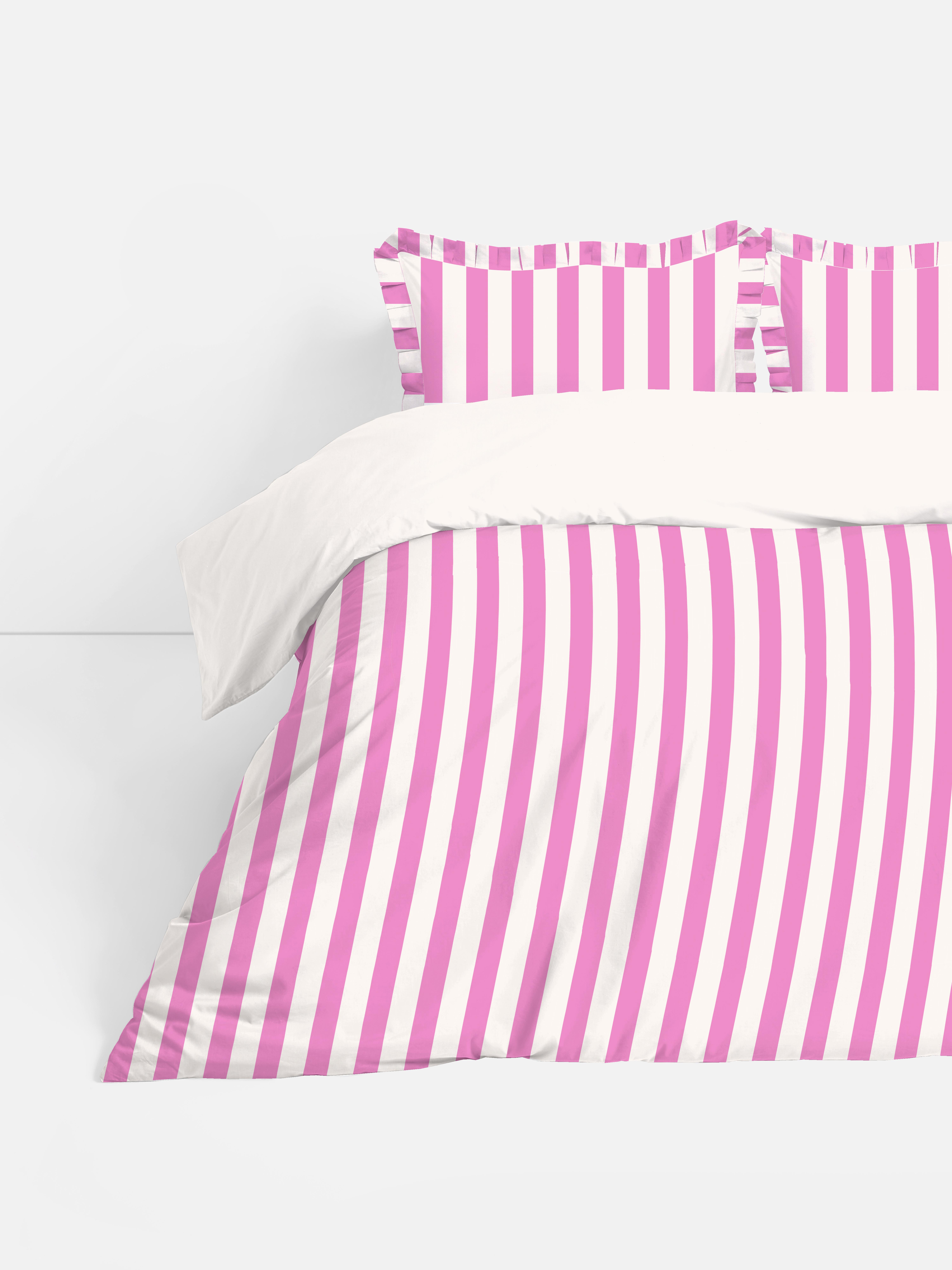 Reversible Stripe King Duvet Cover Set