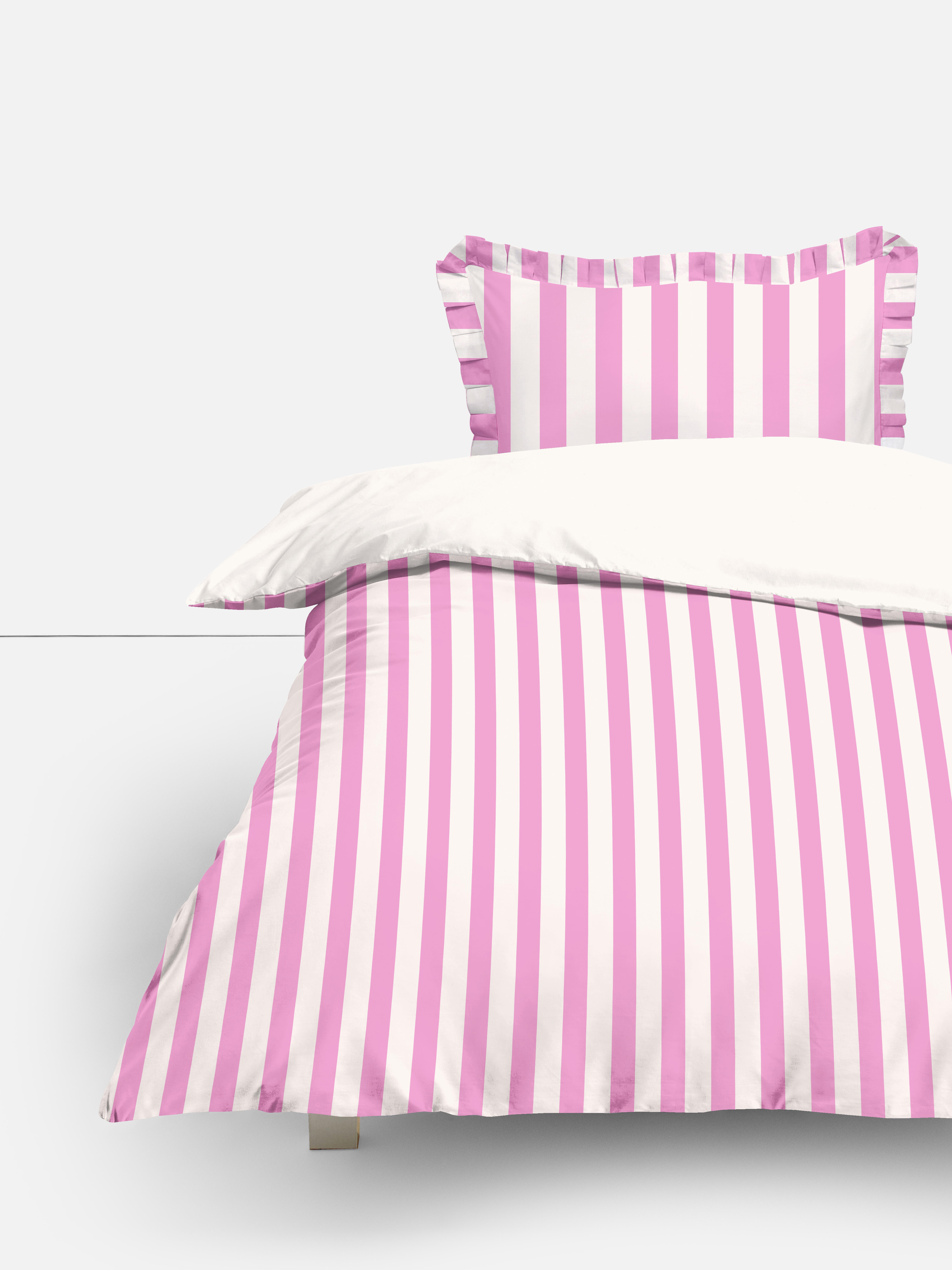 Reversible Stripe Single Duvet Cover Set