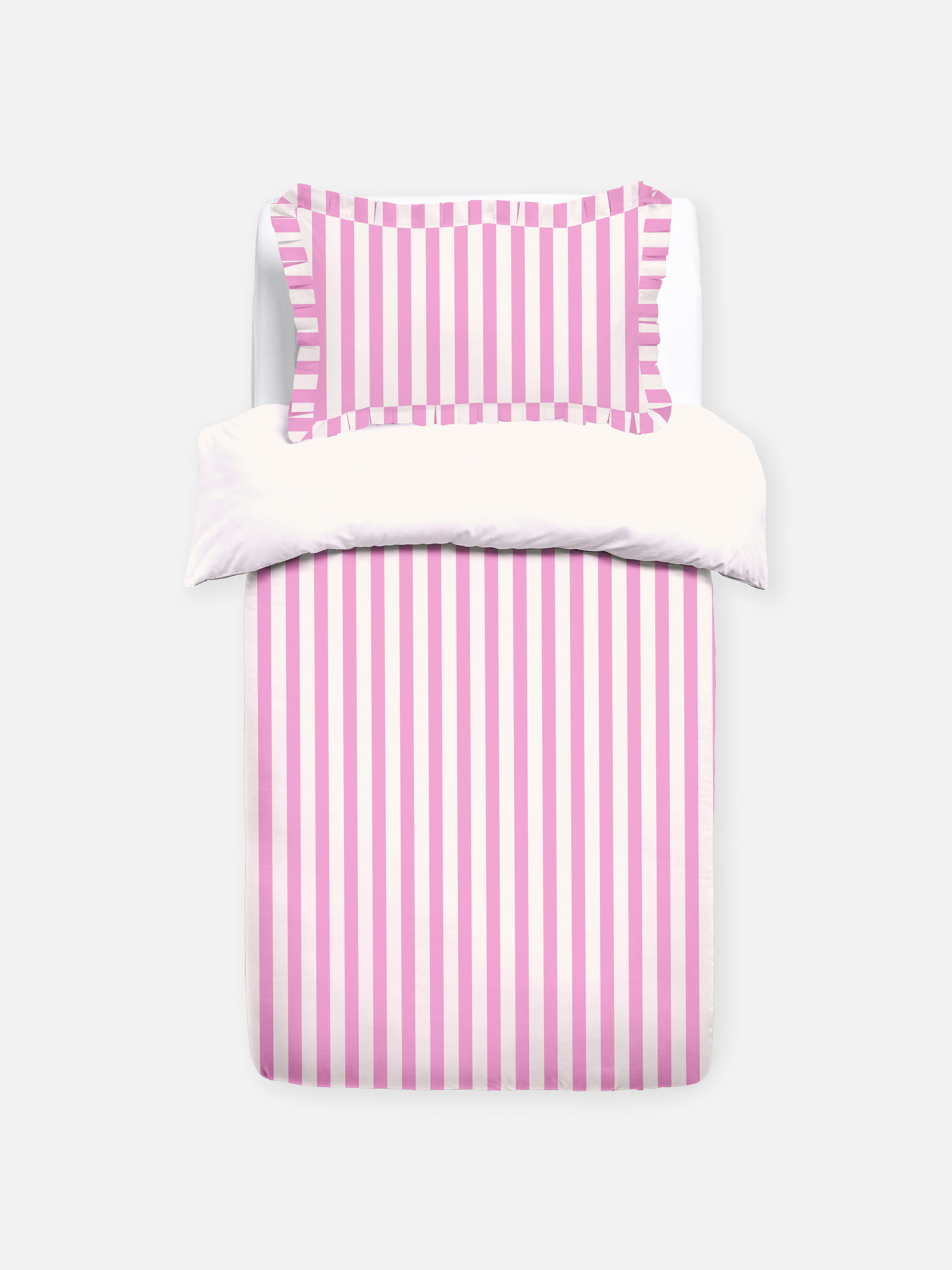Reversible Stripe Single Duvet Cover Set