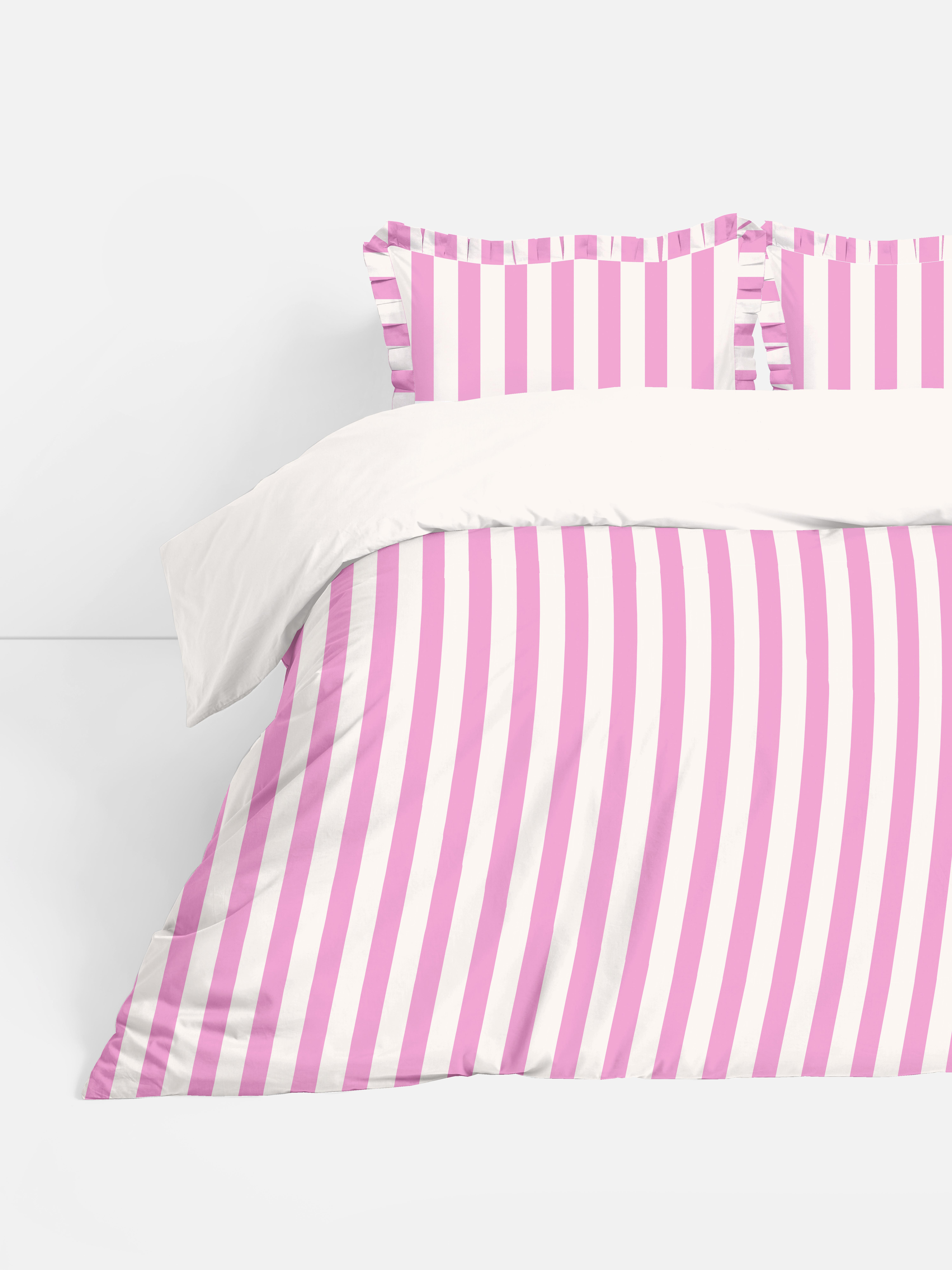 Reversible Stripe Double Duvet Cover Set