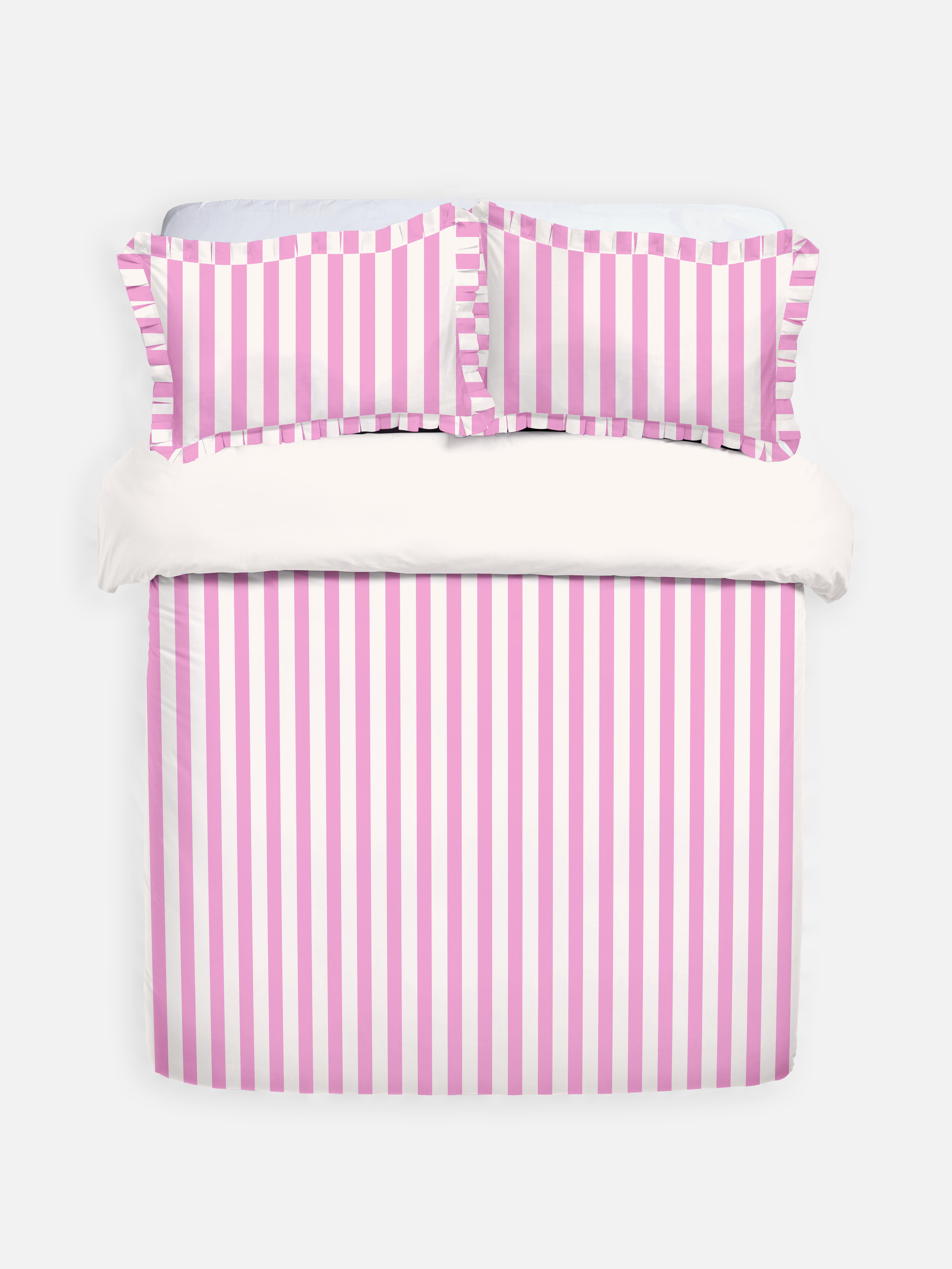 Reversible Stripe Double Duvet Cover Set