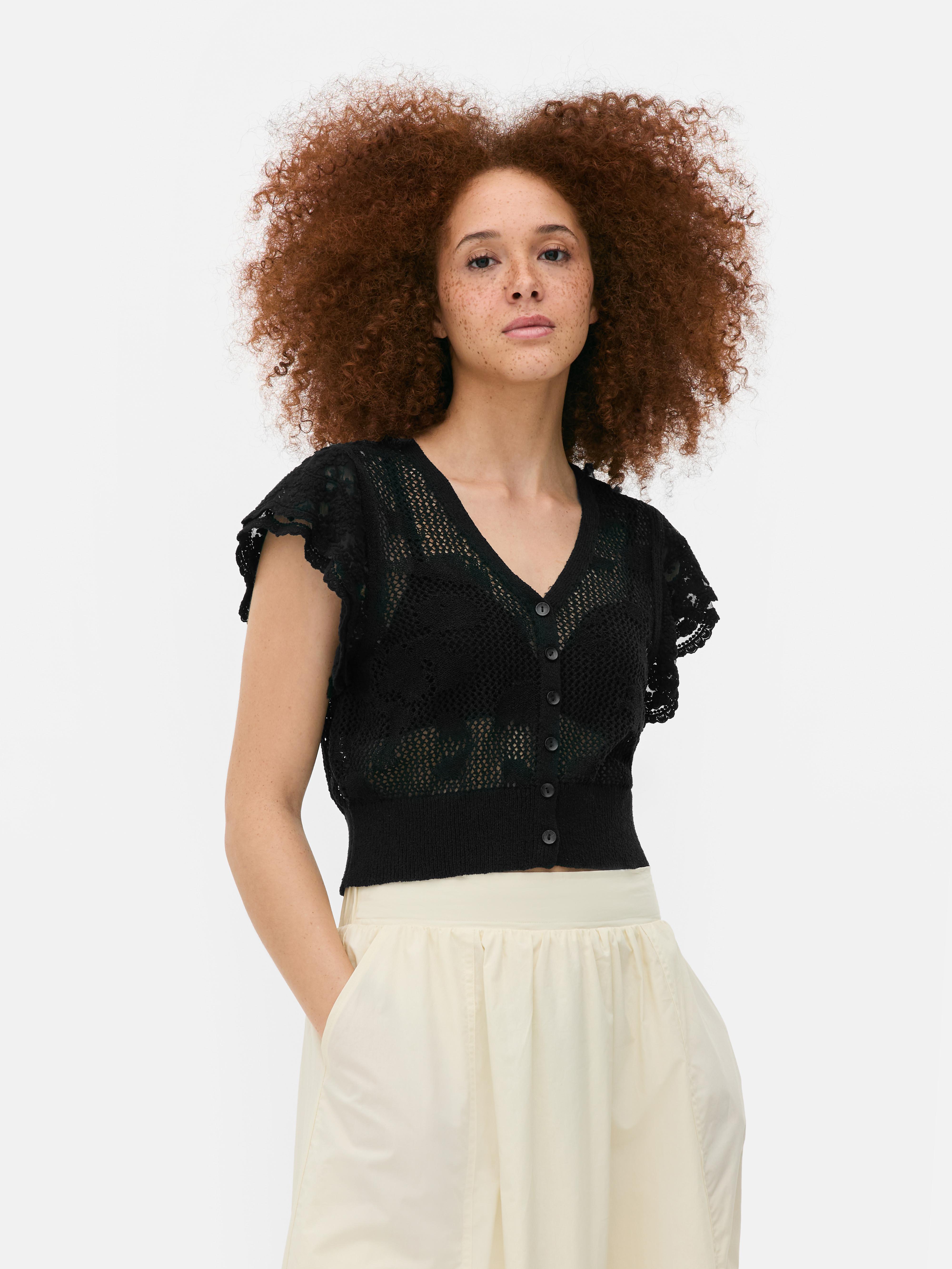 Kort vest met ruchemouwen