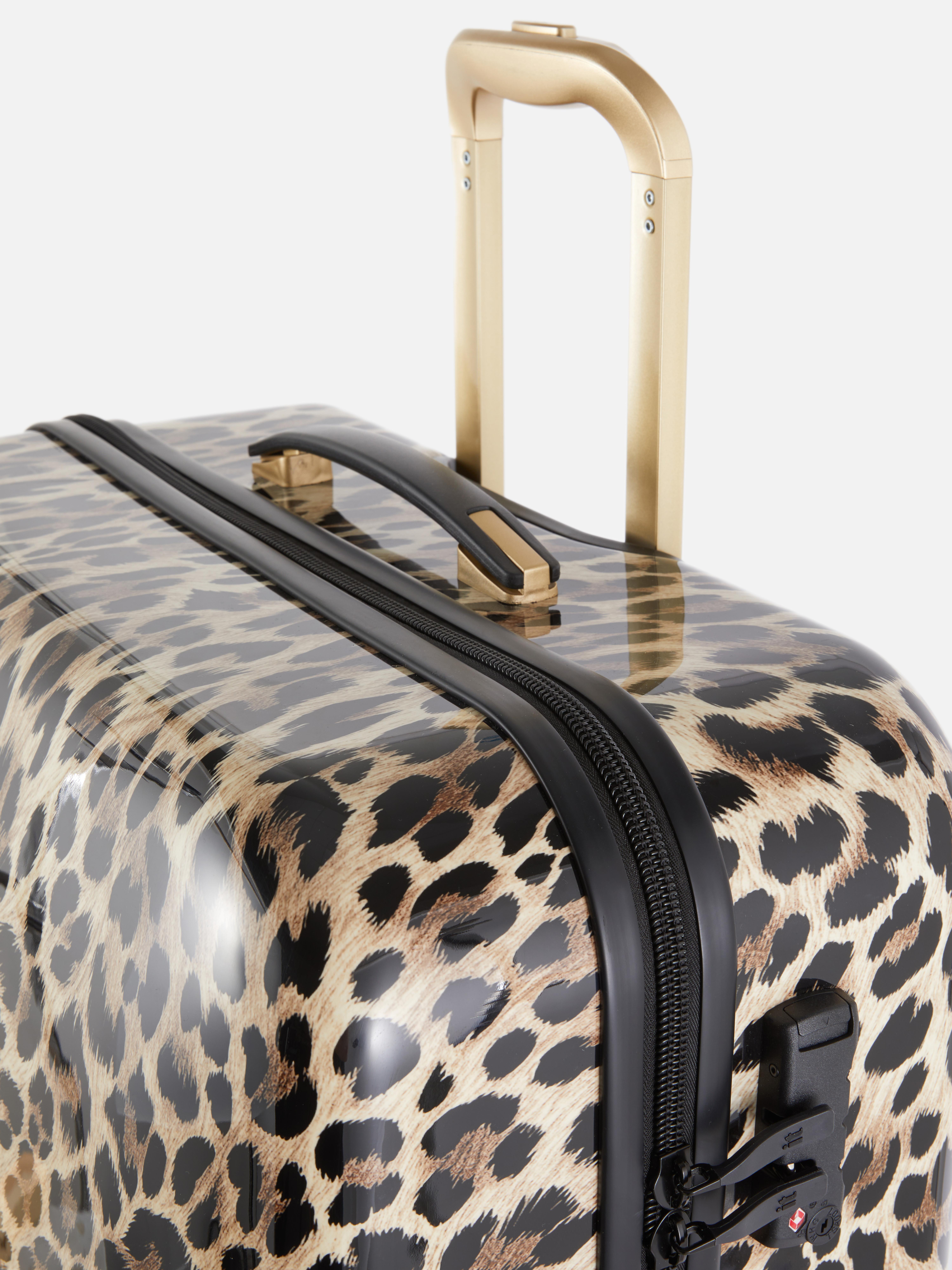 Hartschalenkoffer mit Leopardenmuster