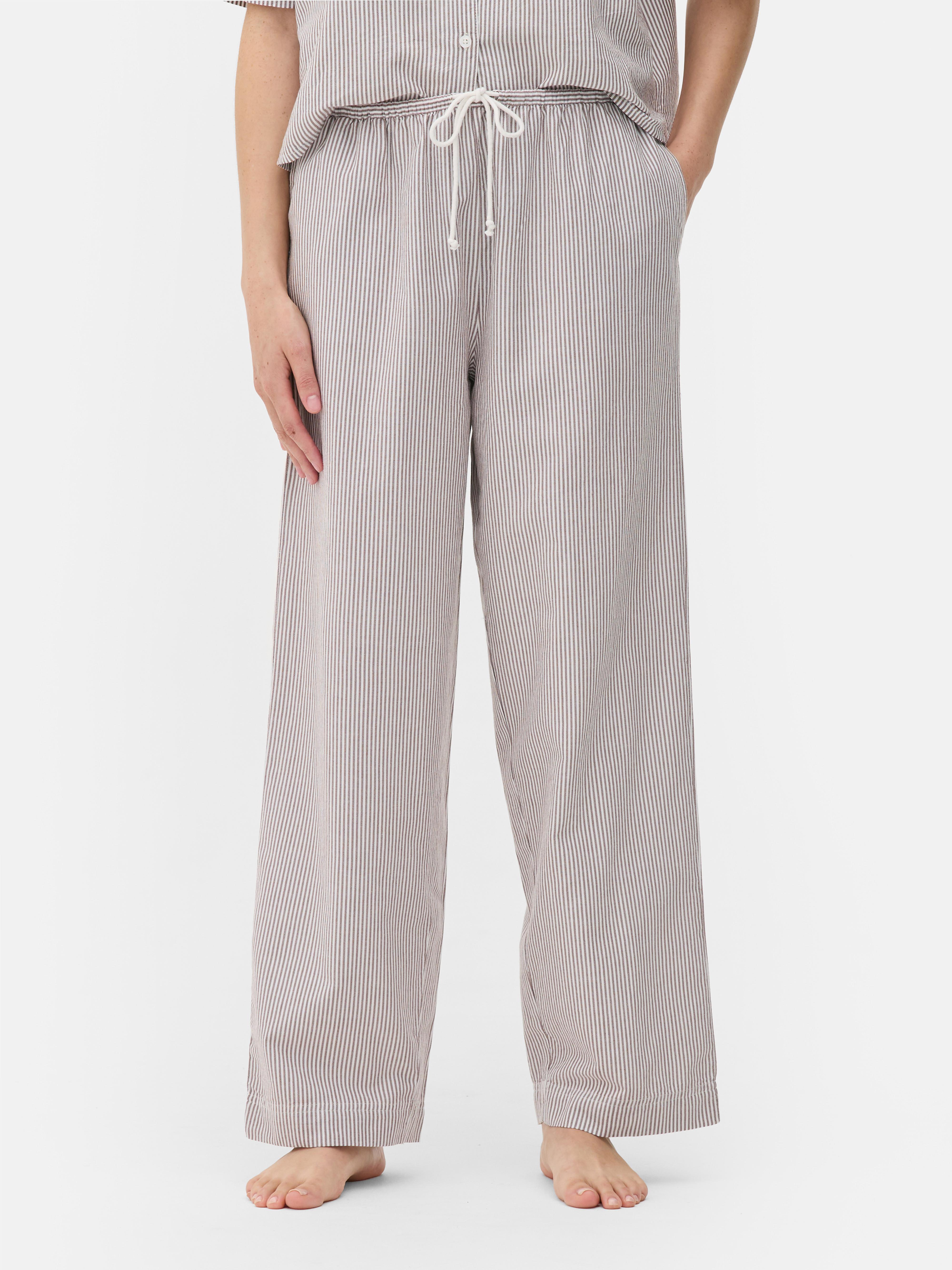 Leggings a rayas con cordón de ajuste