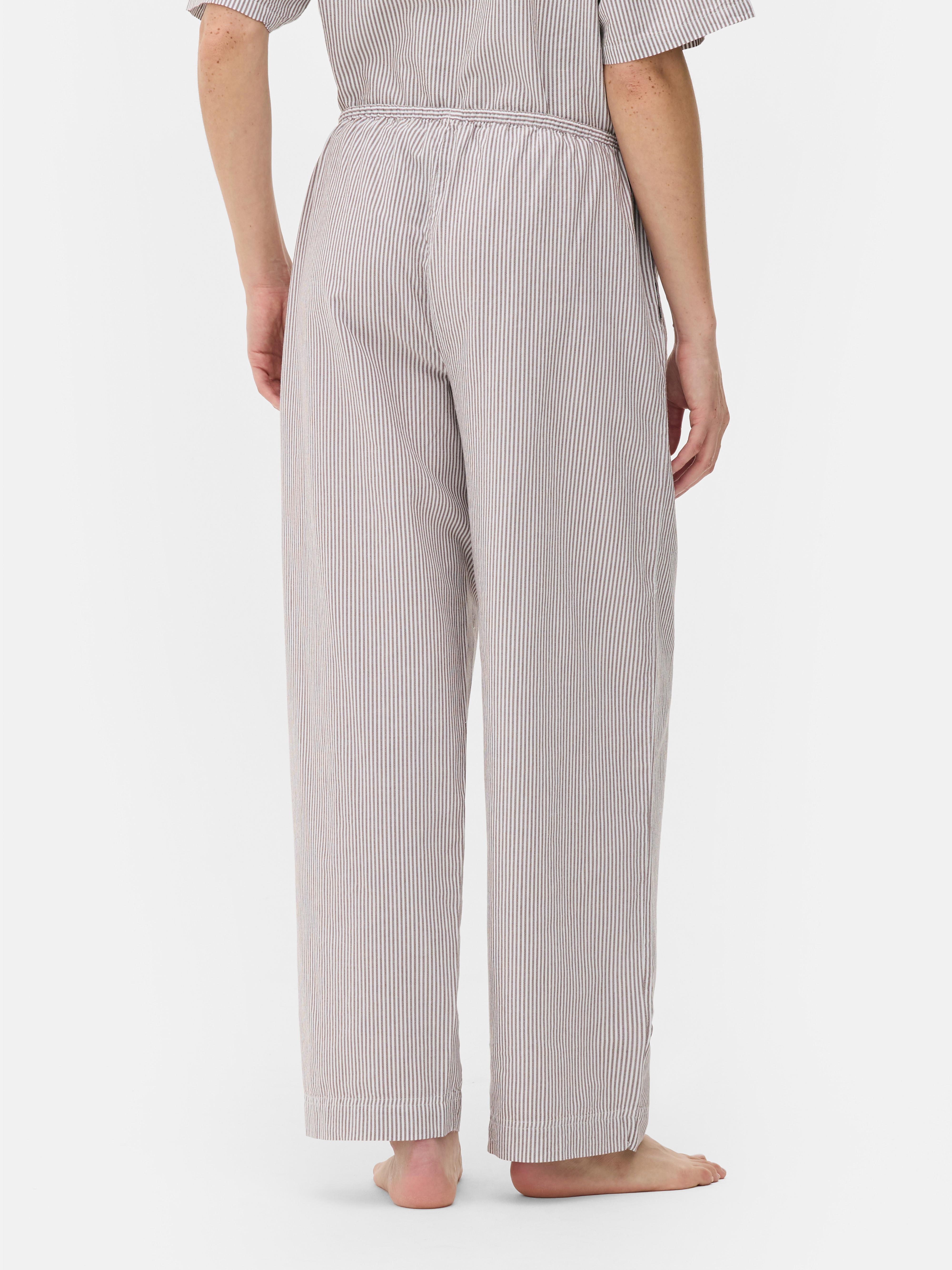 Leggings a rayas con cordón de ajuste