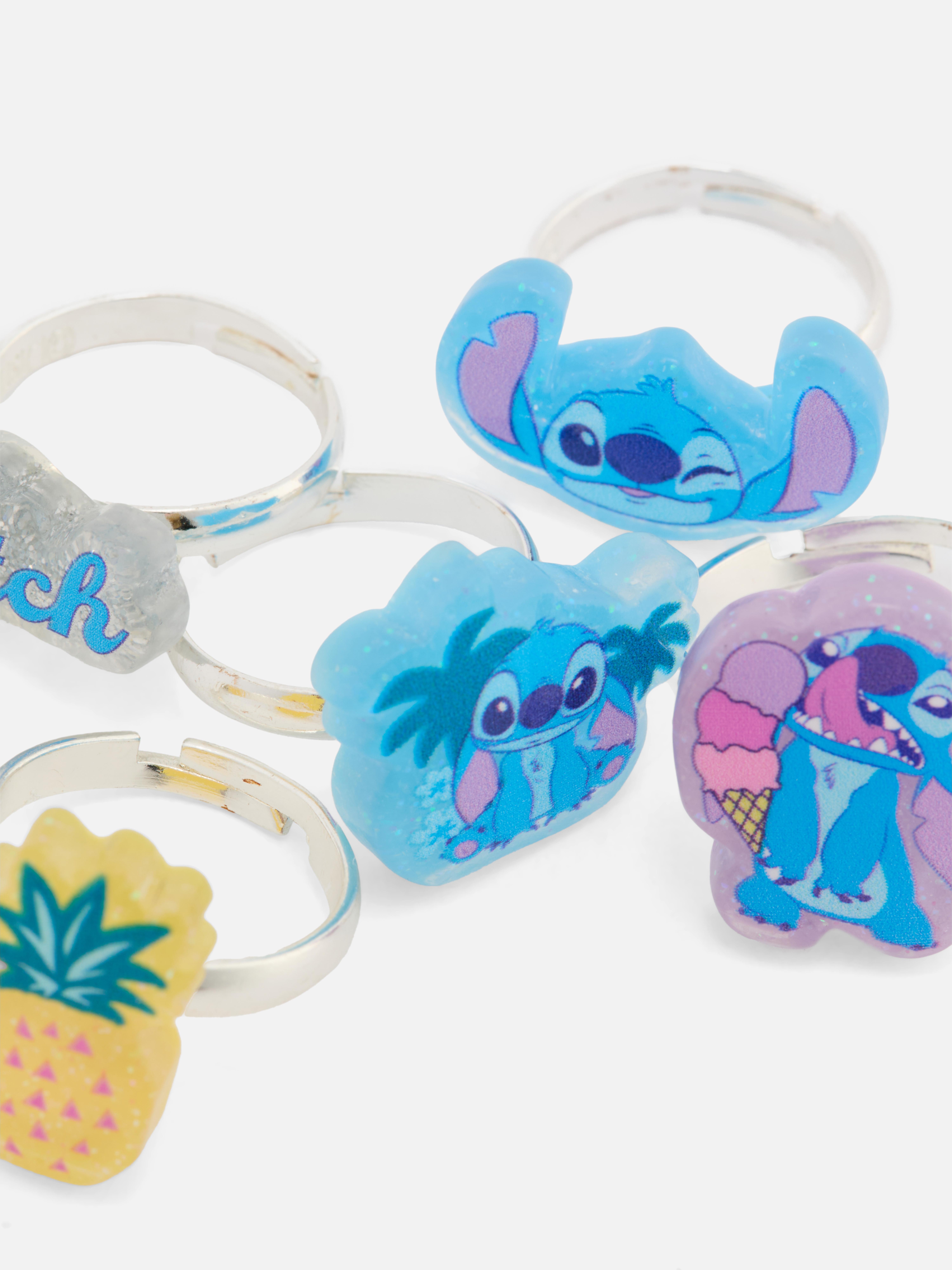 Set de 5 inele cu talismane Stitch de la Disney