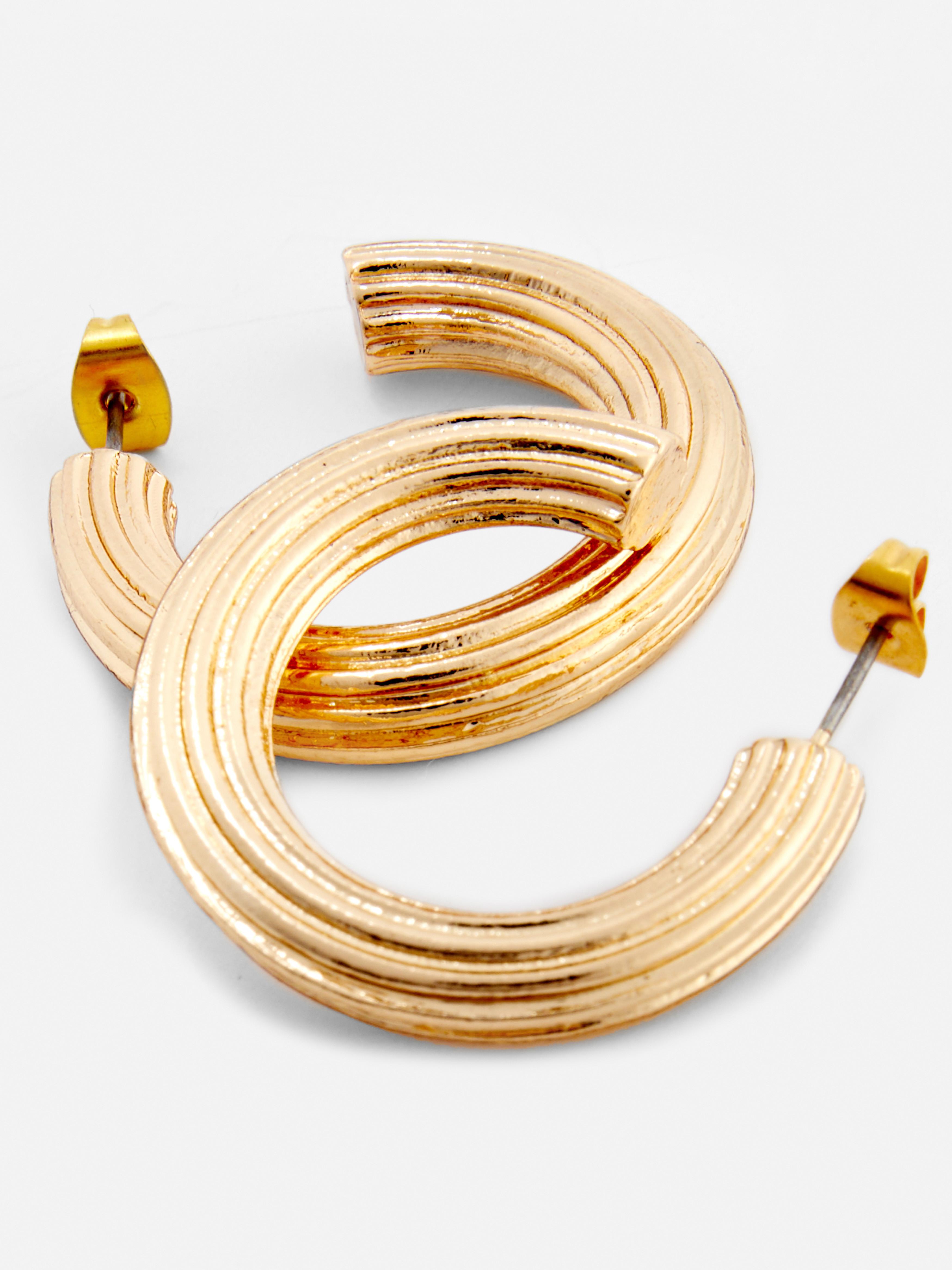 Textured Hoop Earrings