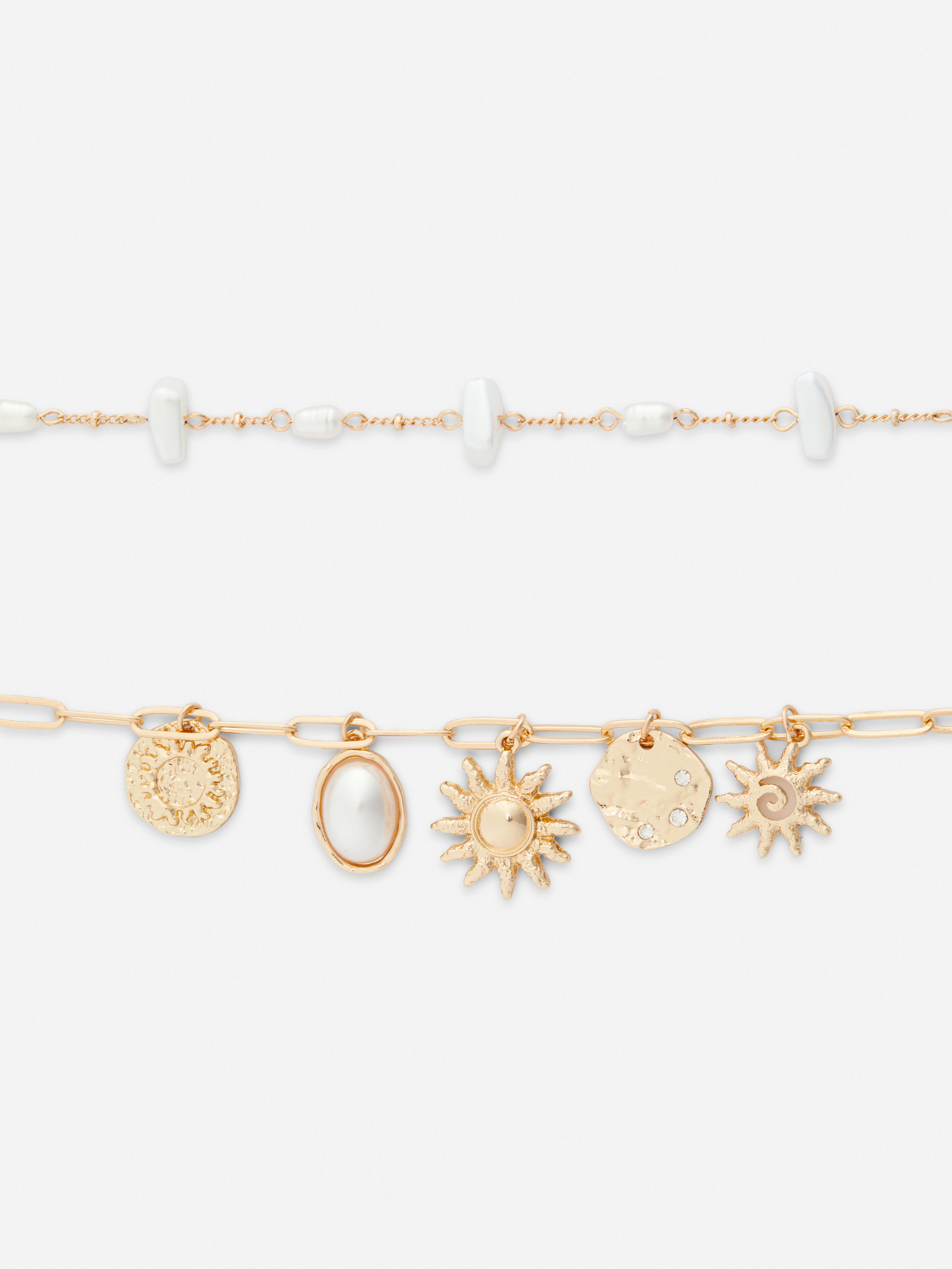 Lot de 2 bracelets à perles