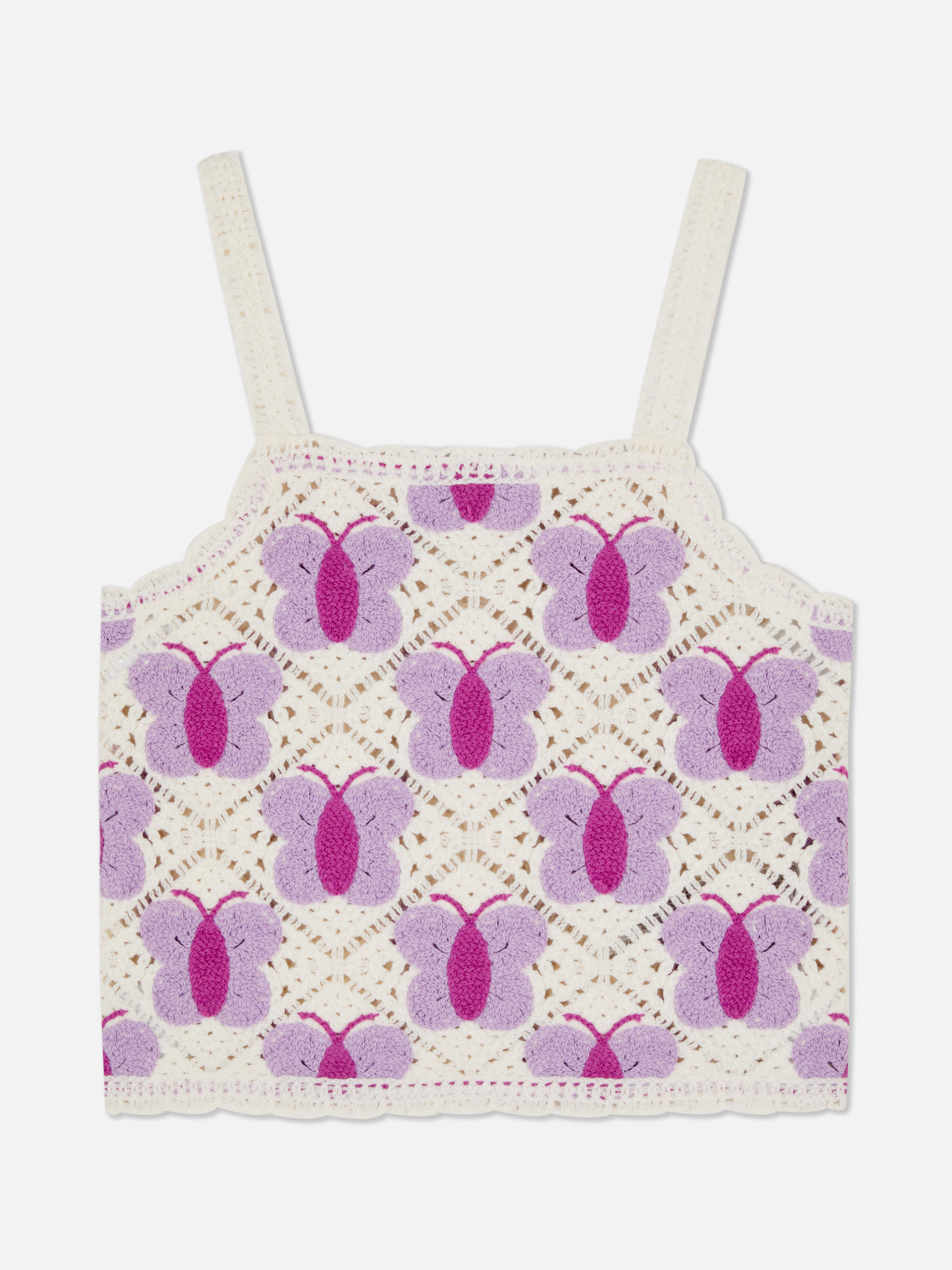 Stricktop mit Schmetterlingsdesign