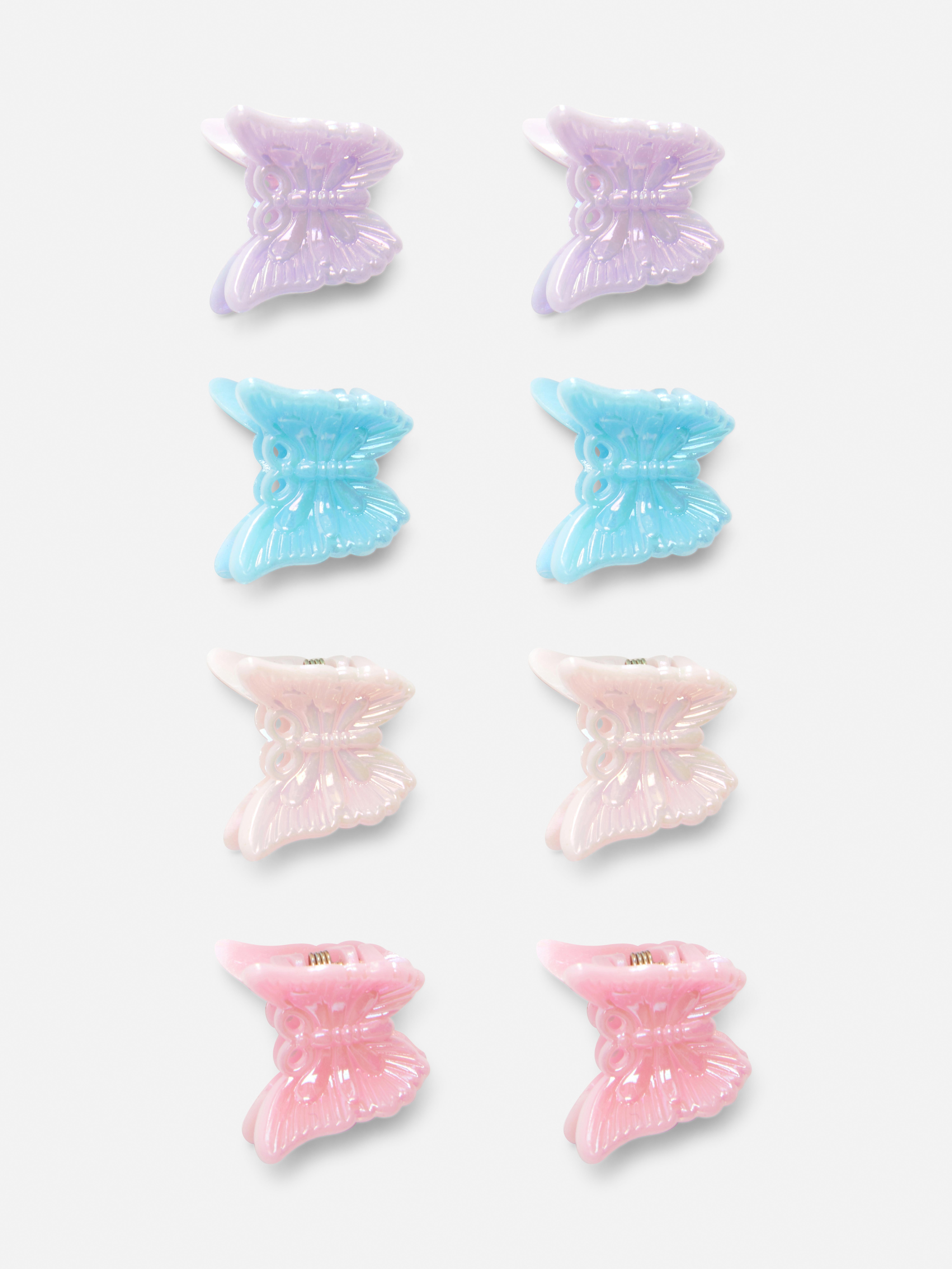 Pack de 8 pinzas para el pelo pequeñas de mariposa
