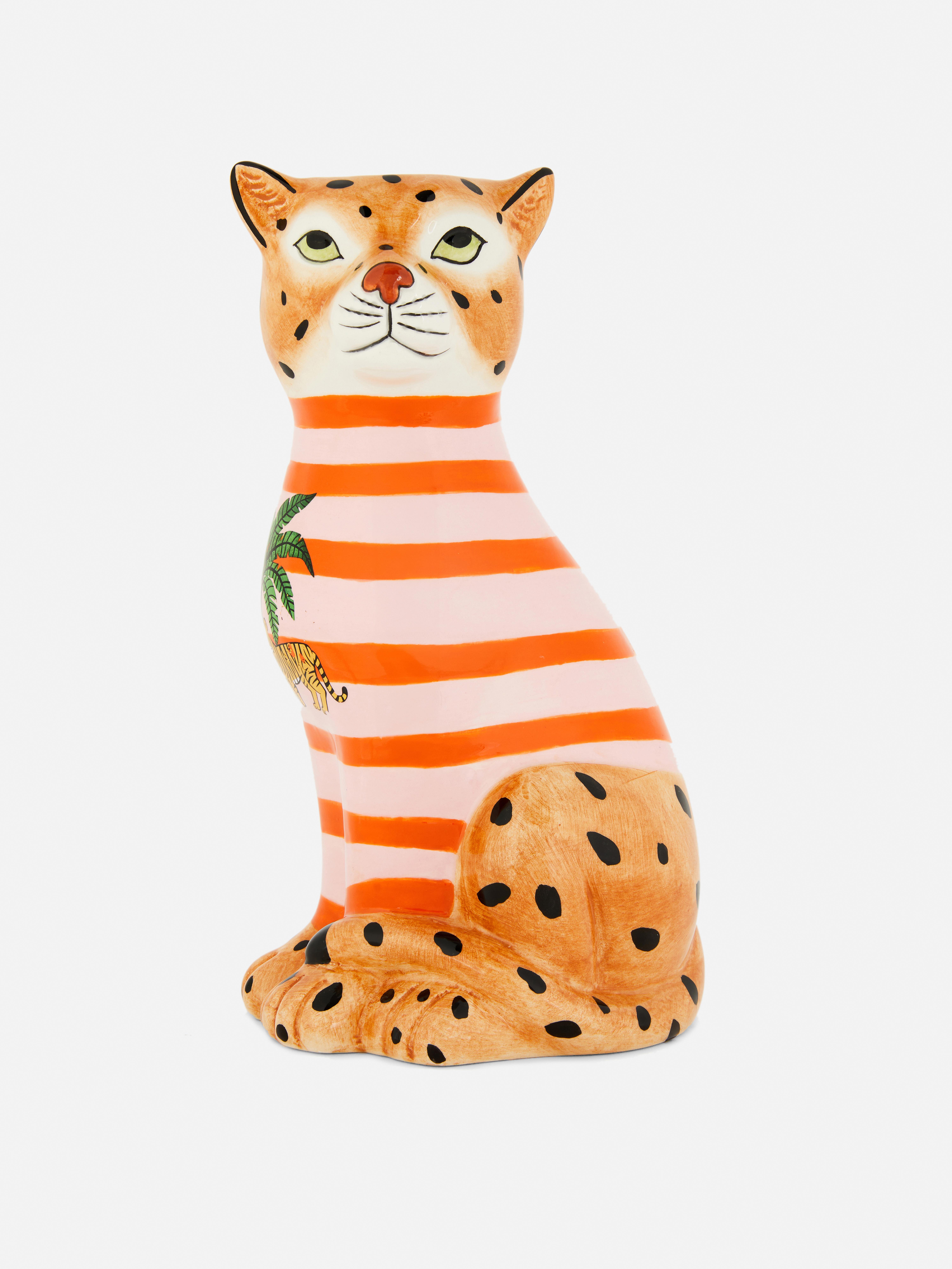 Keramikvase in Leopardenform