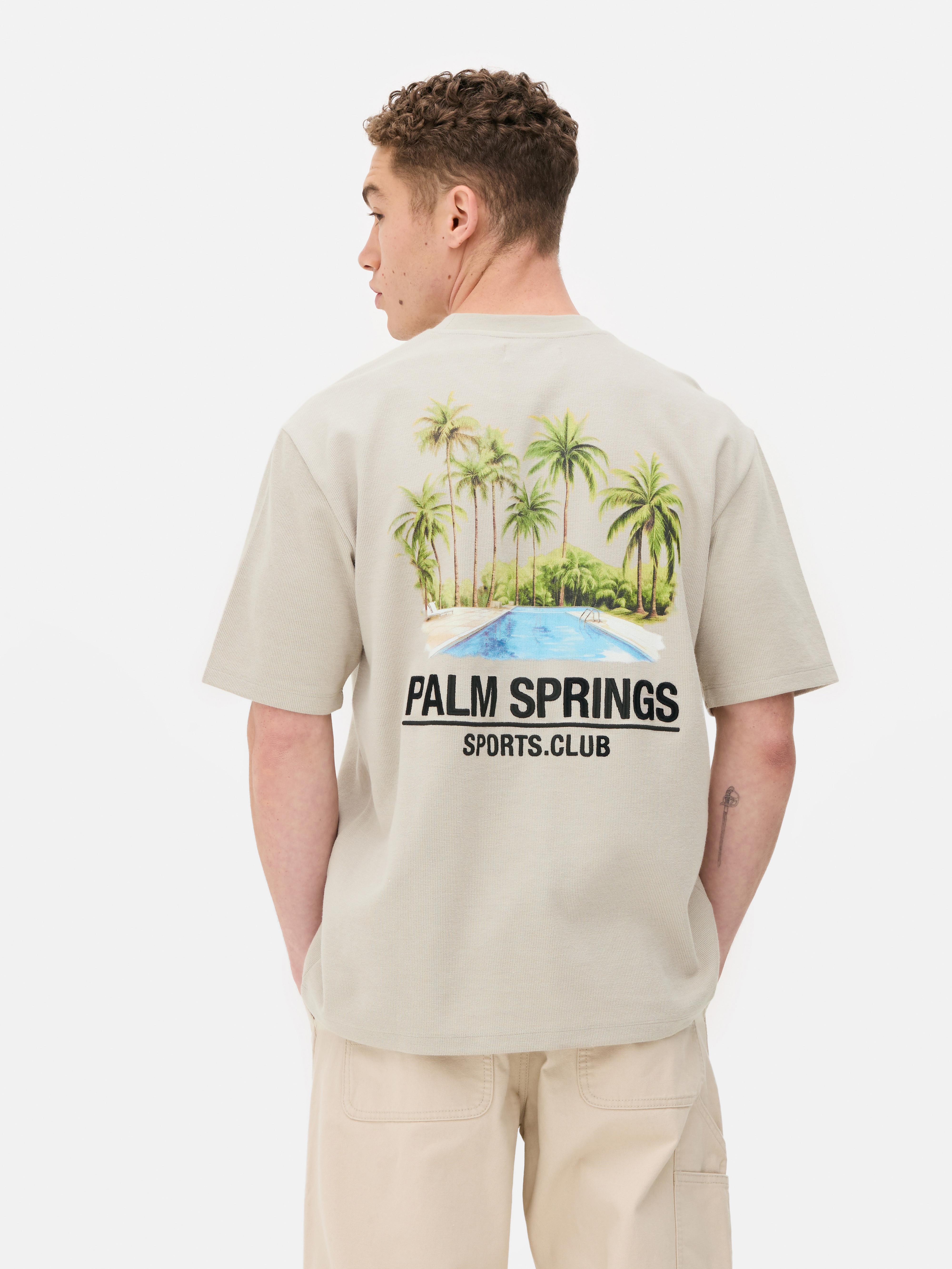 全国宅配無料 Men's Primark | T-shirt Textured Springs Palm Stone トップス