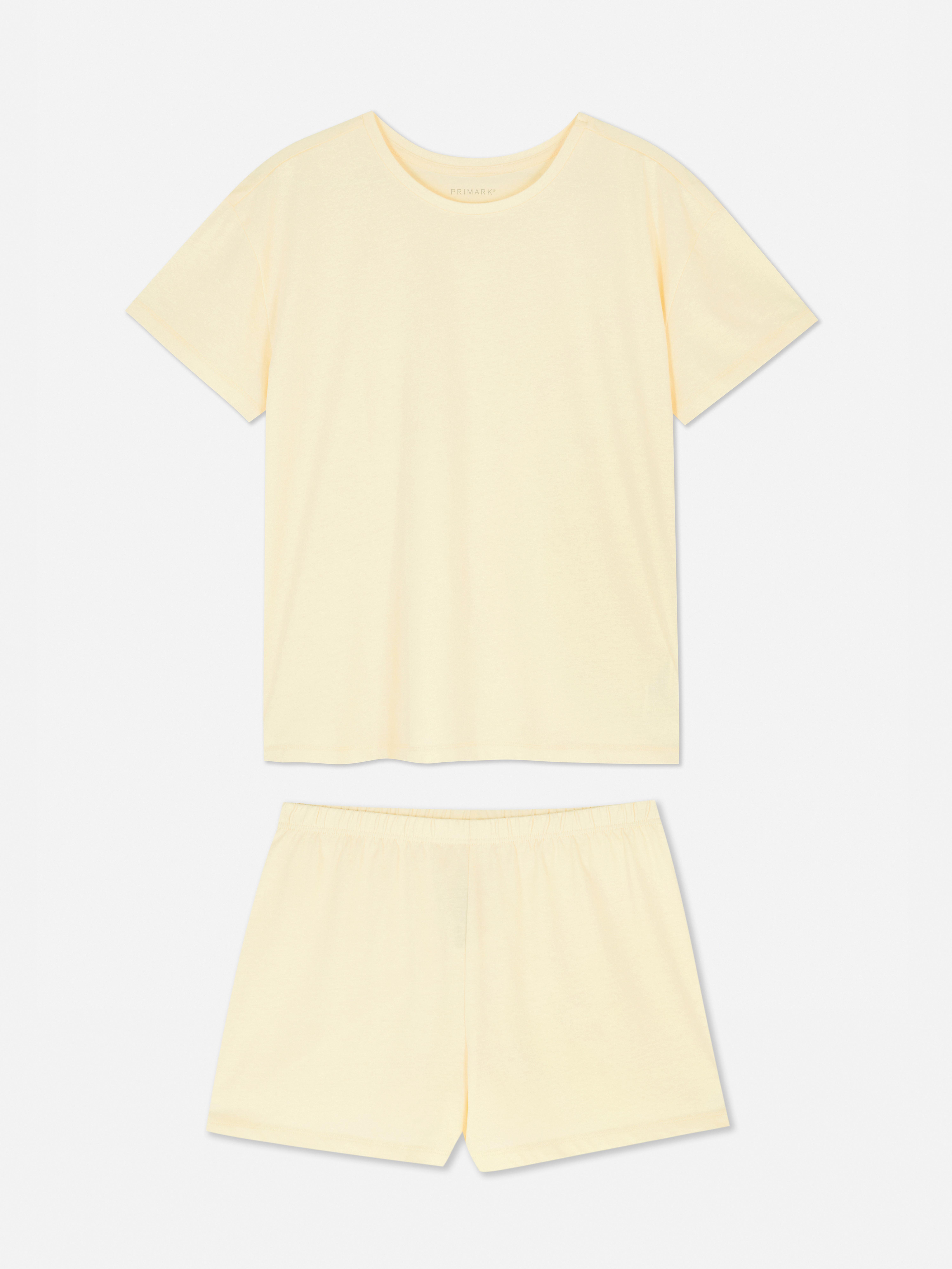 T-Shirt and Shorts Pyjamas Yellow