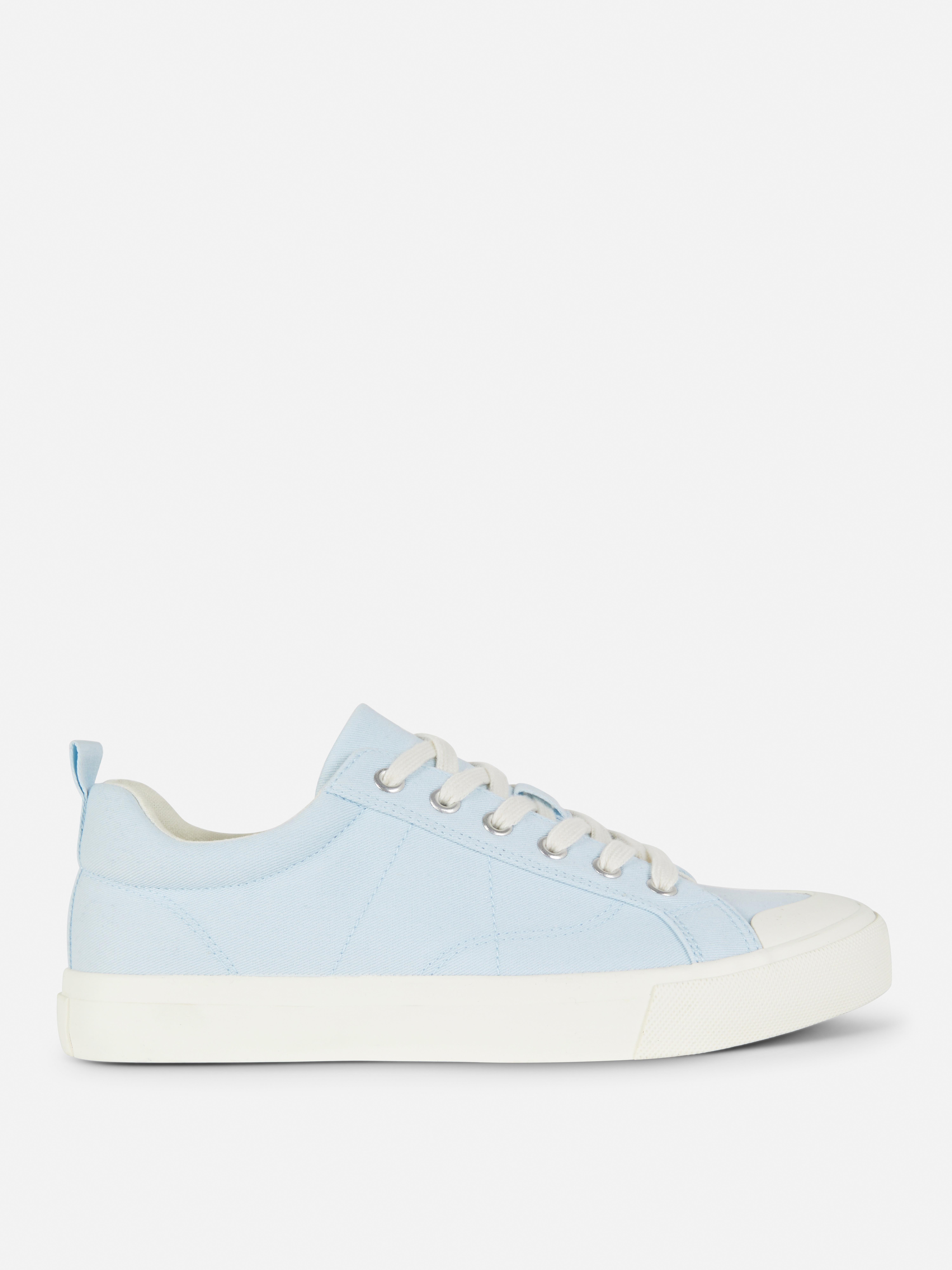 Lage sneakers van gewassen canvas