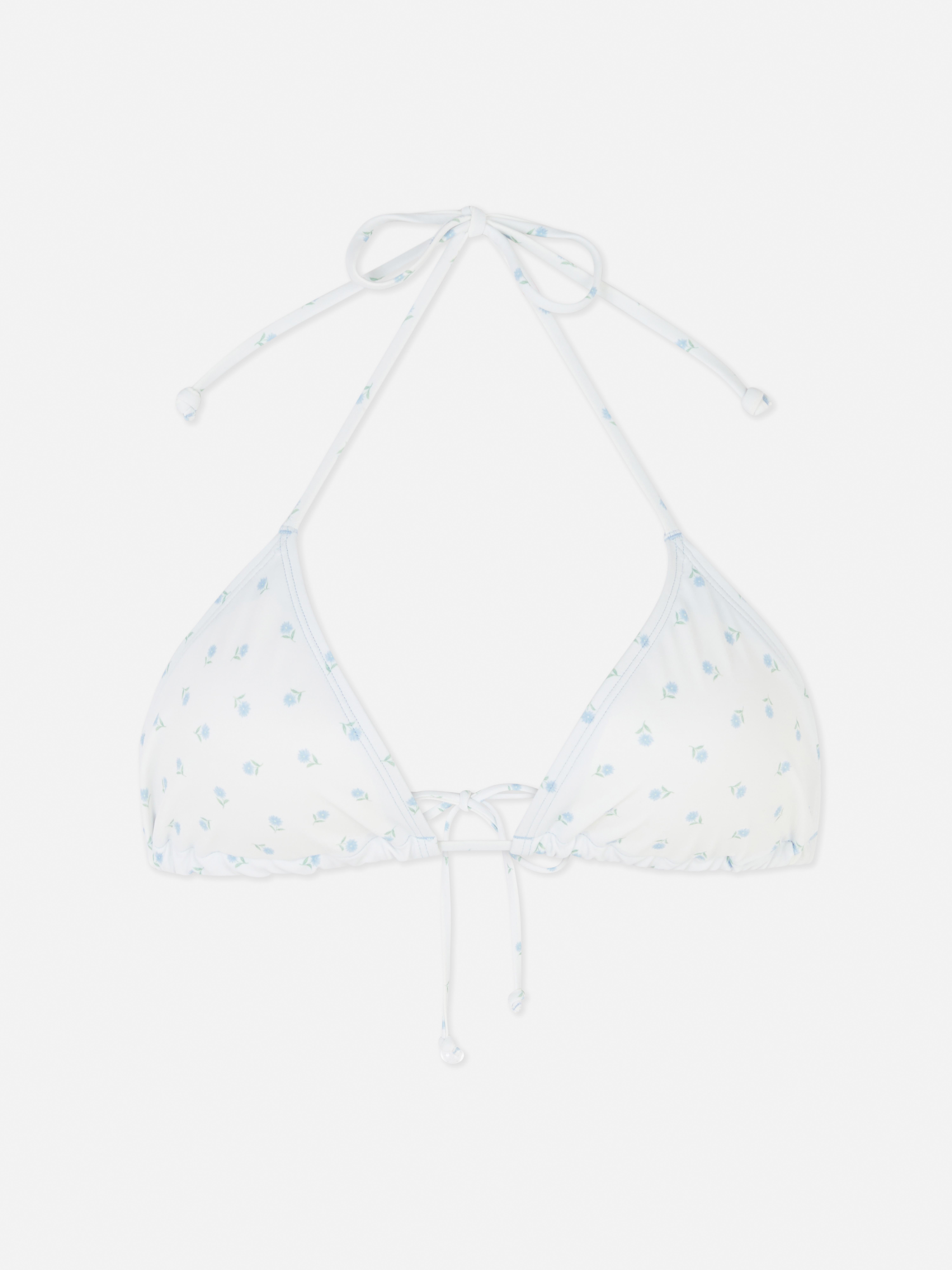Floral Triangle Bikini Top