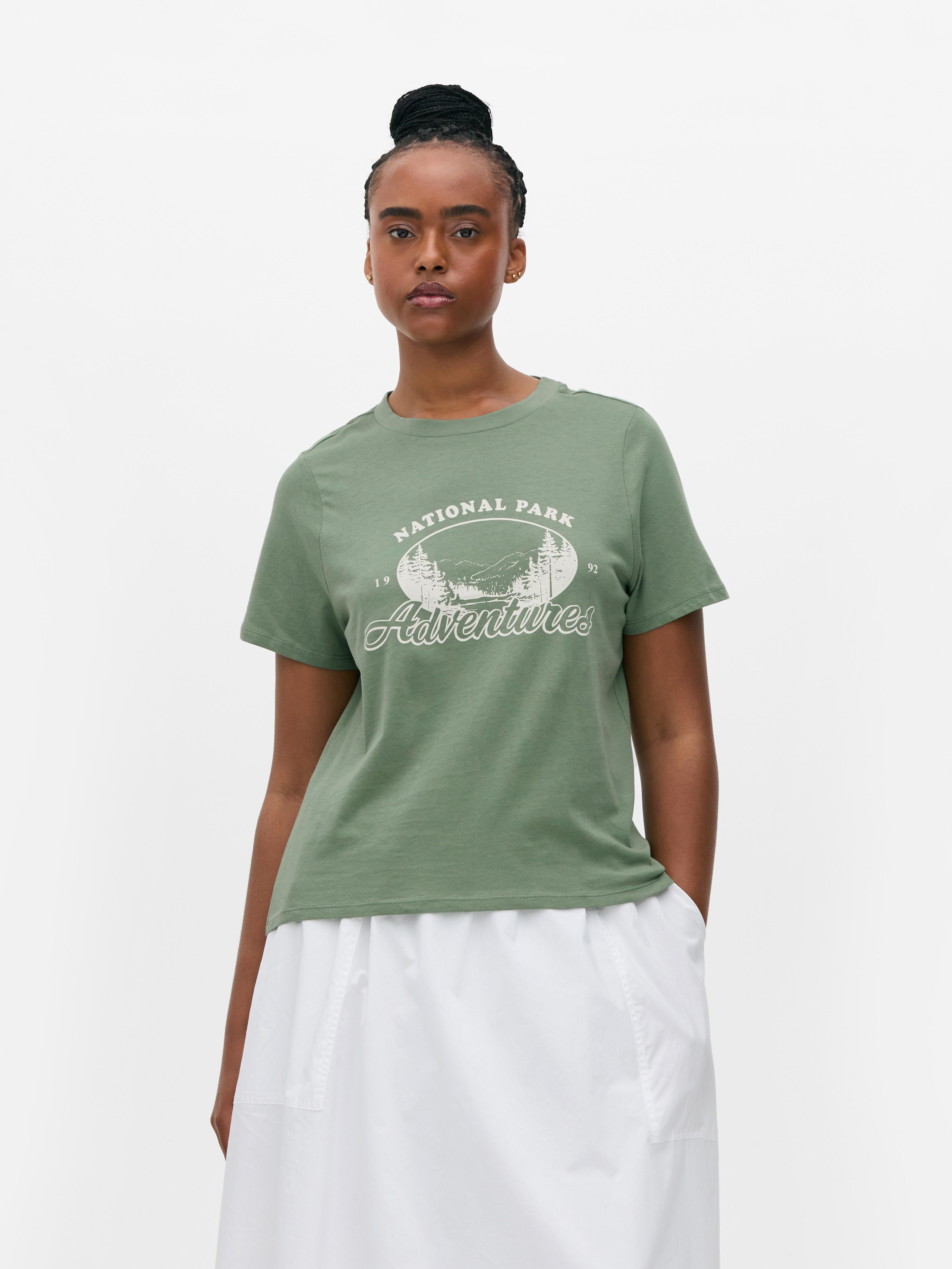 T-shirt à motif et manches courtes