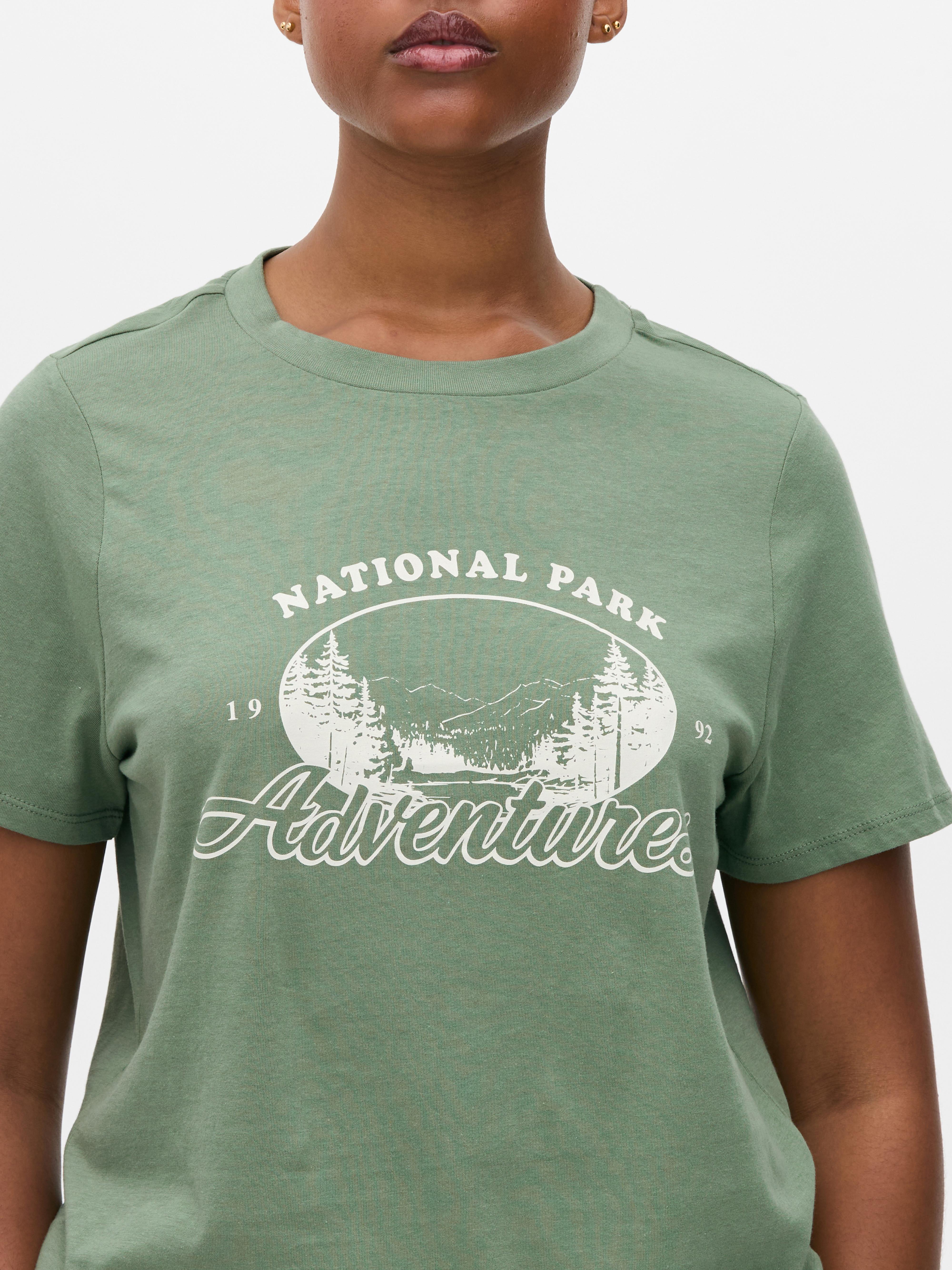 T-shirt à motif et manches courtes