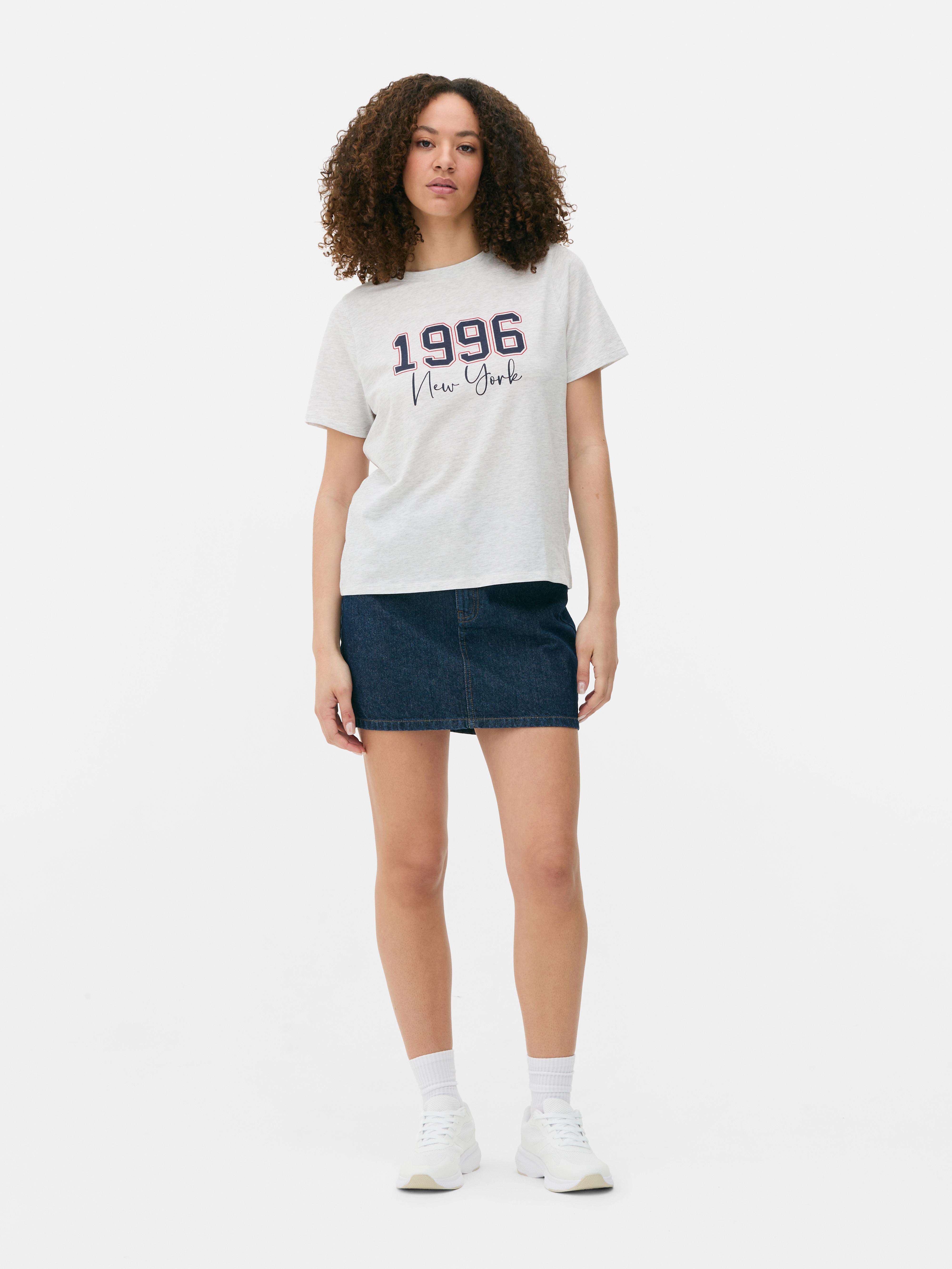 T-shirt à motif et manches courtes