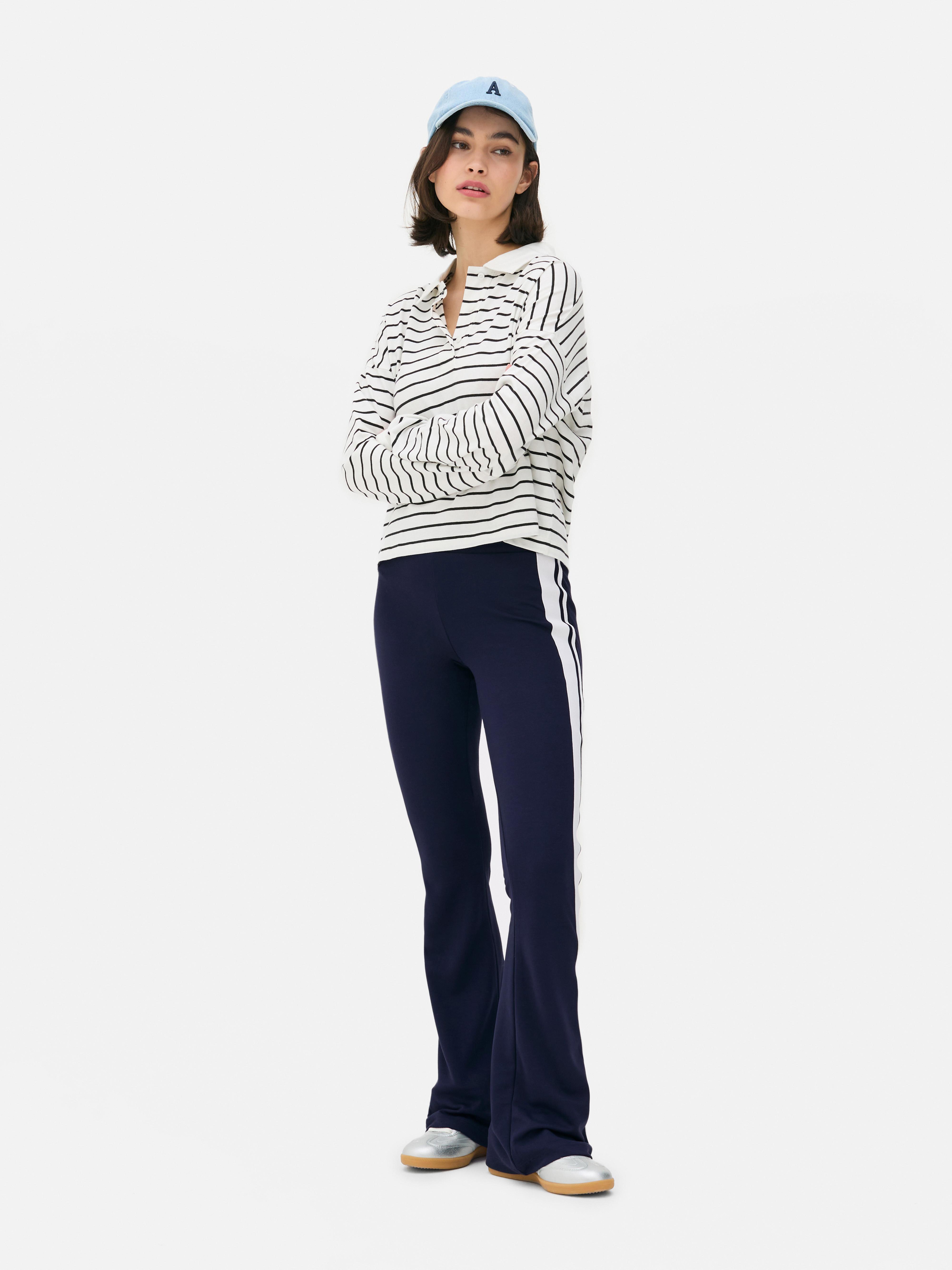 Side Stripe Flared Joggers