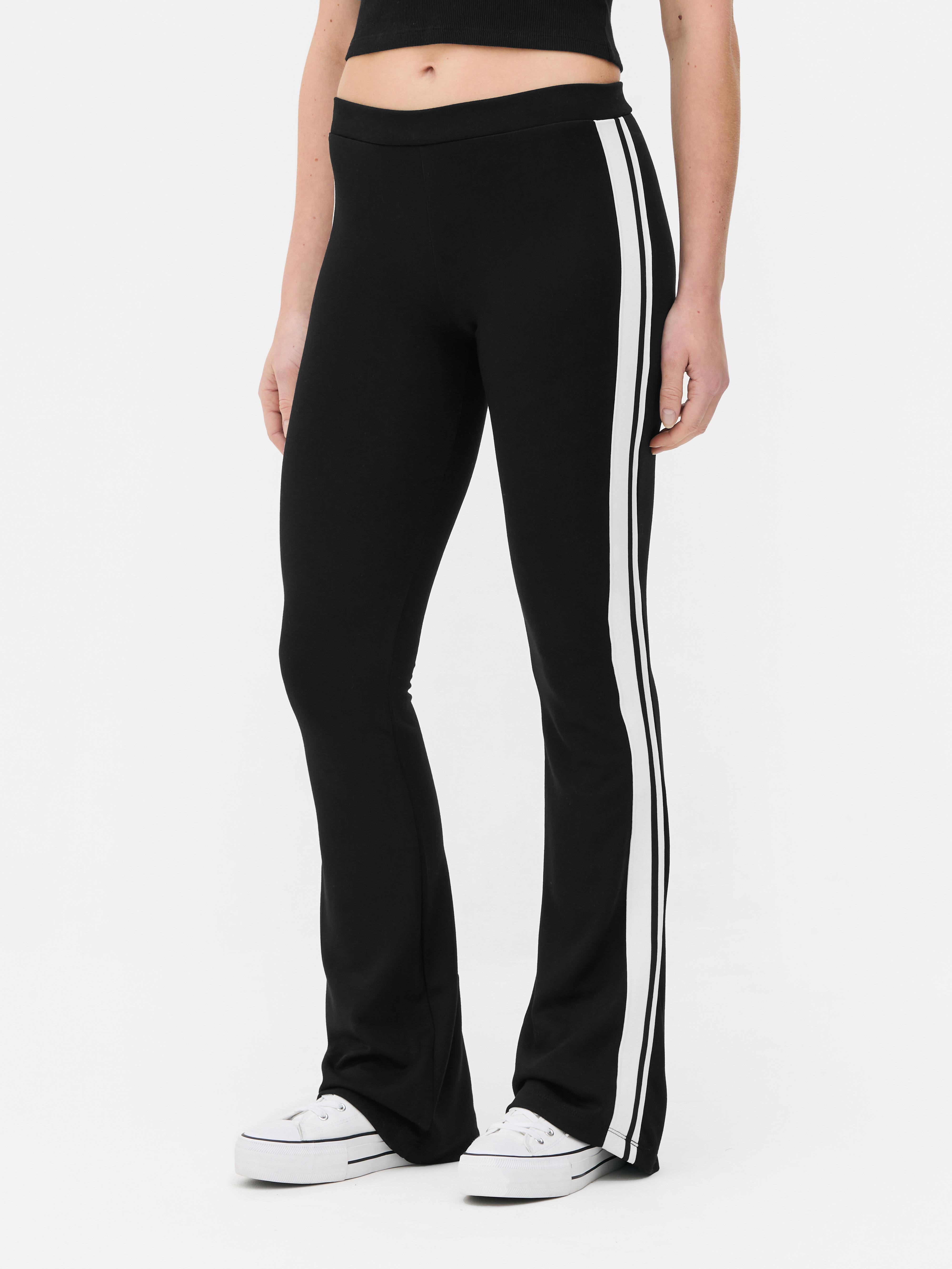 Women's Black Side Stripe Flared Joggers | Primark