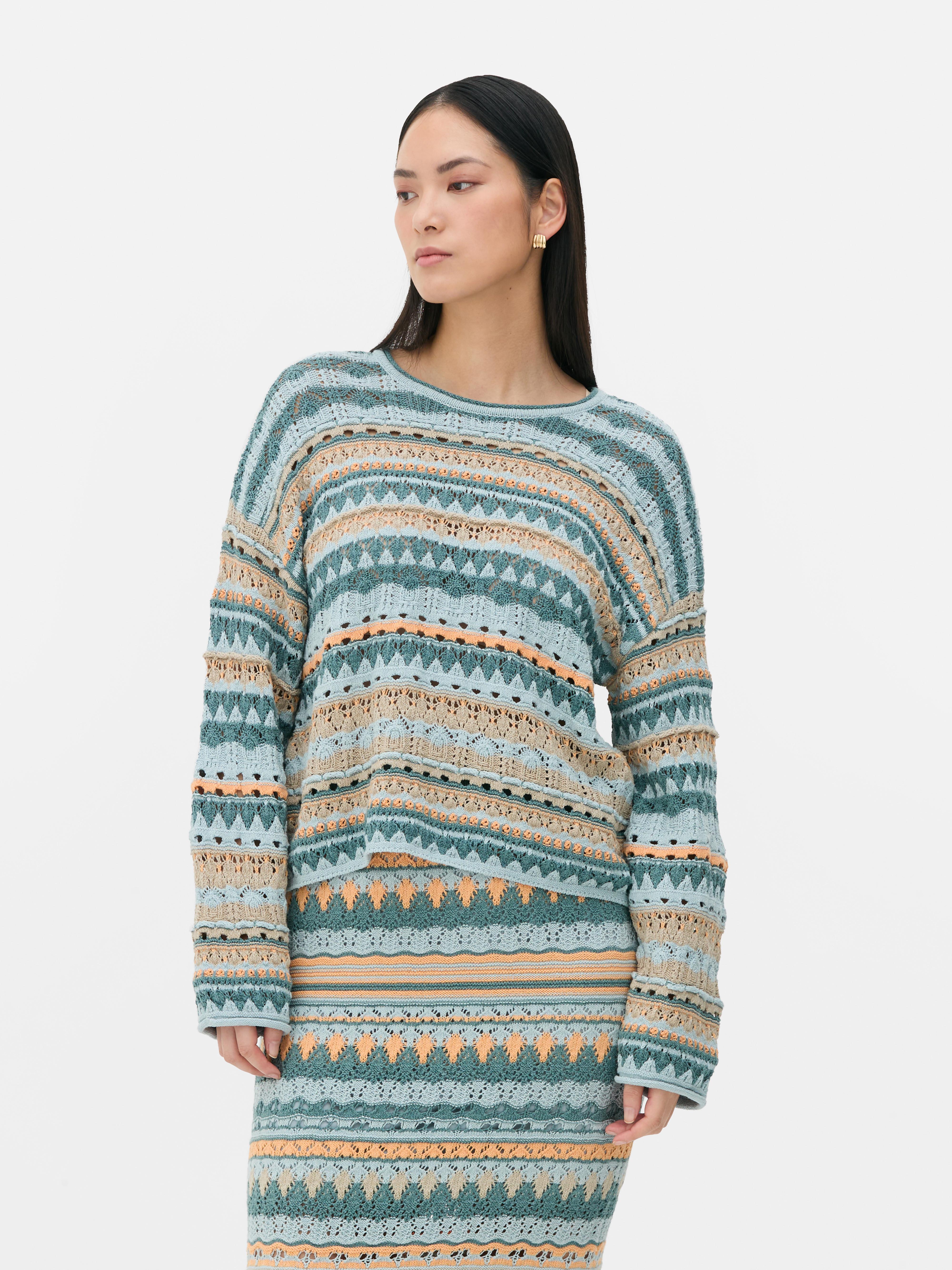 The Edit Patterned Knitted Jumper