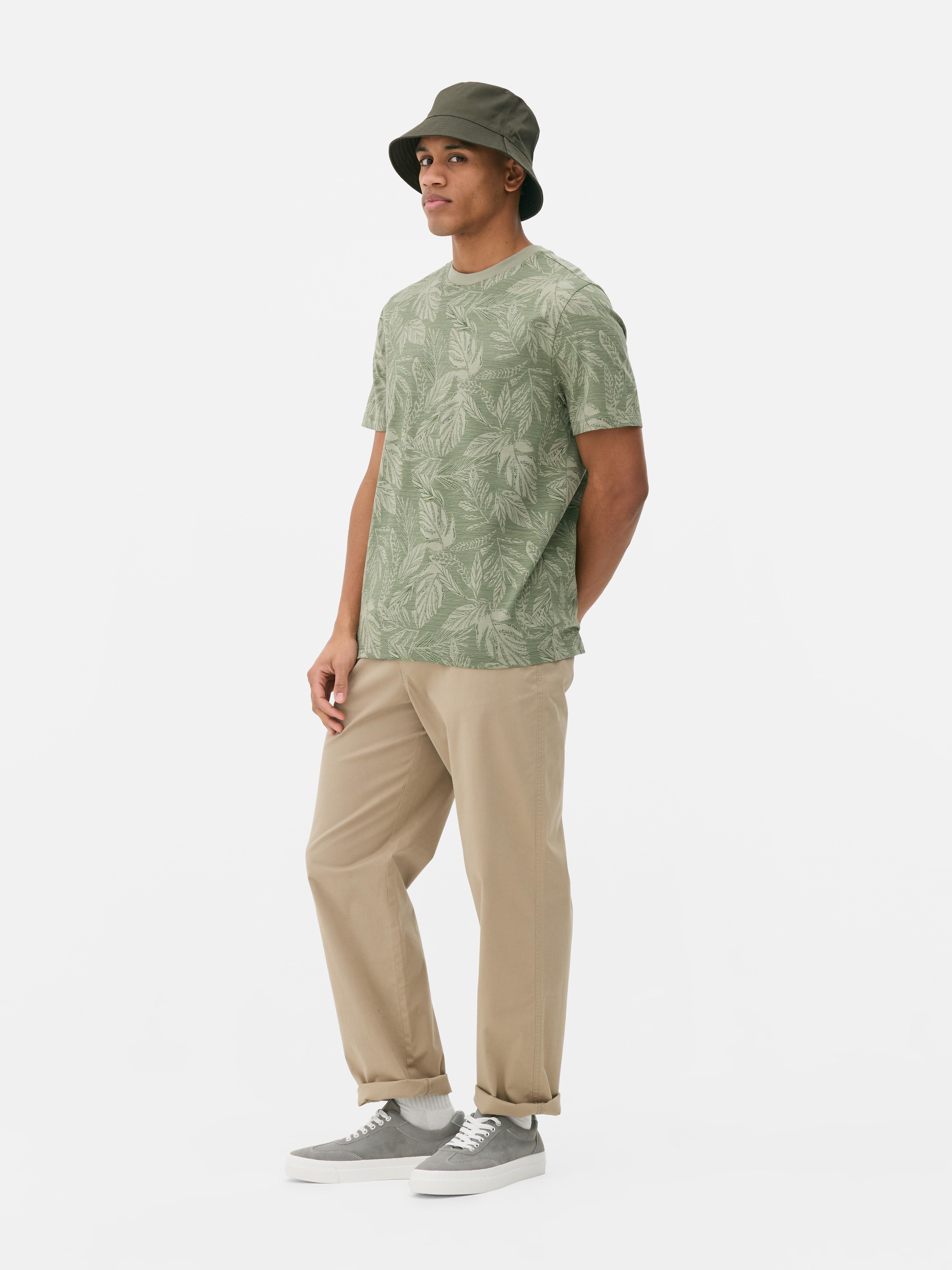 T-shirt met geschetst bladontwerp
