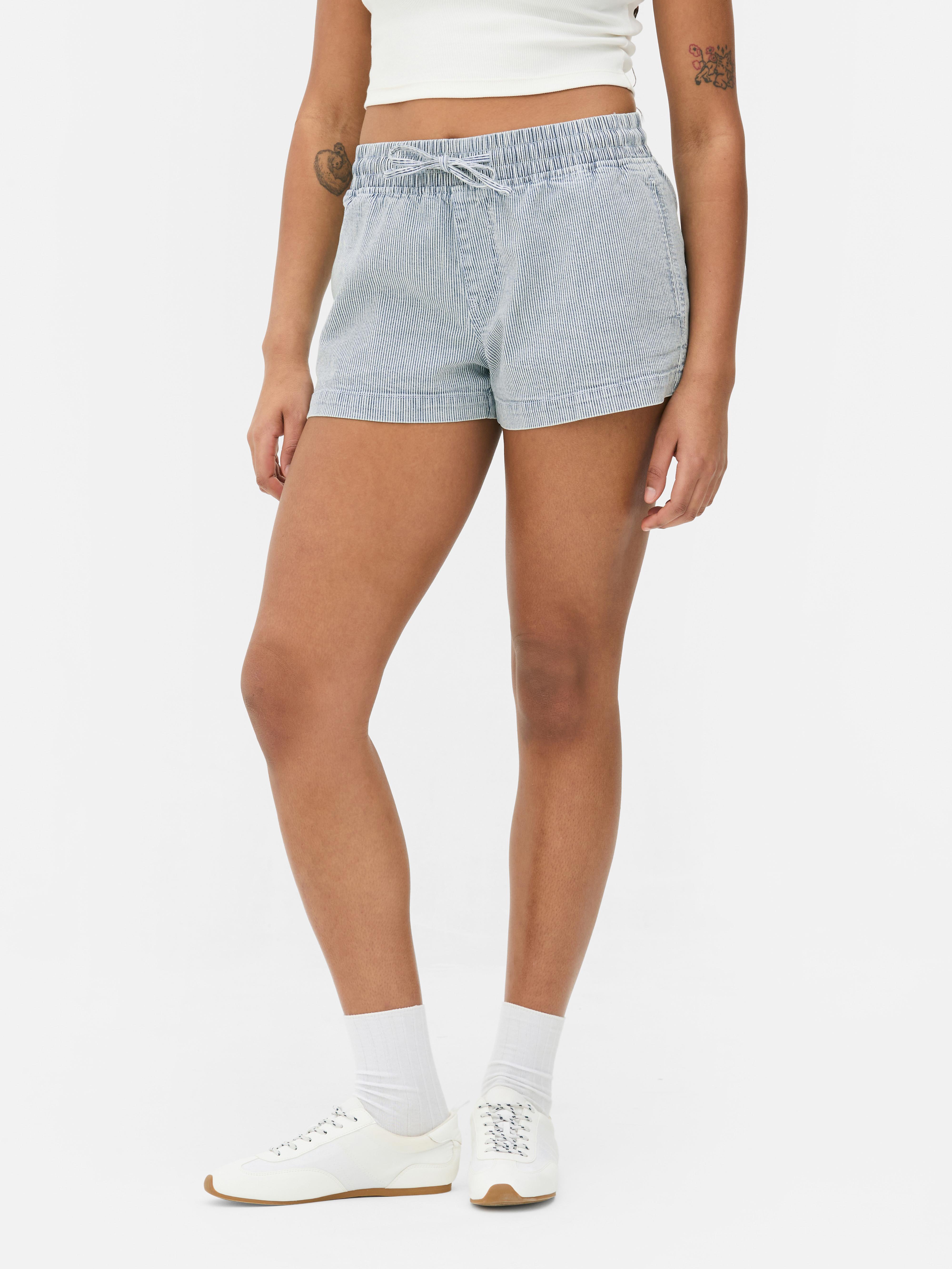 Striped Drawstring Shorts
