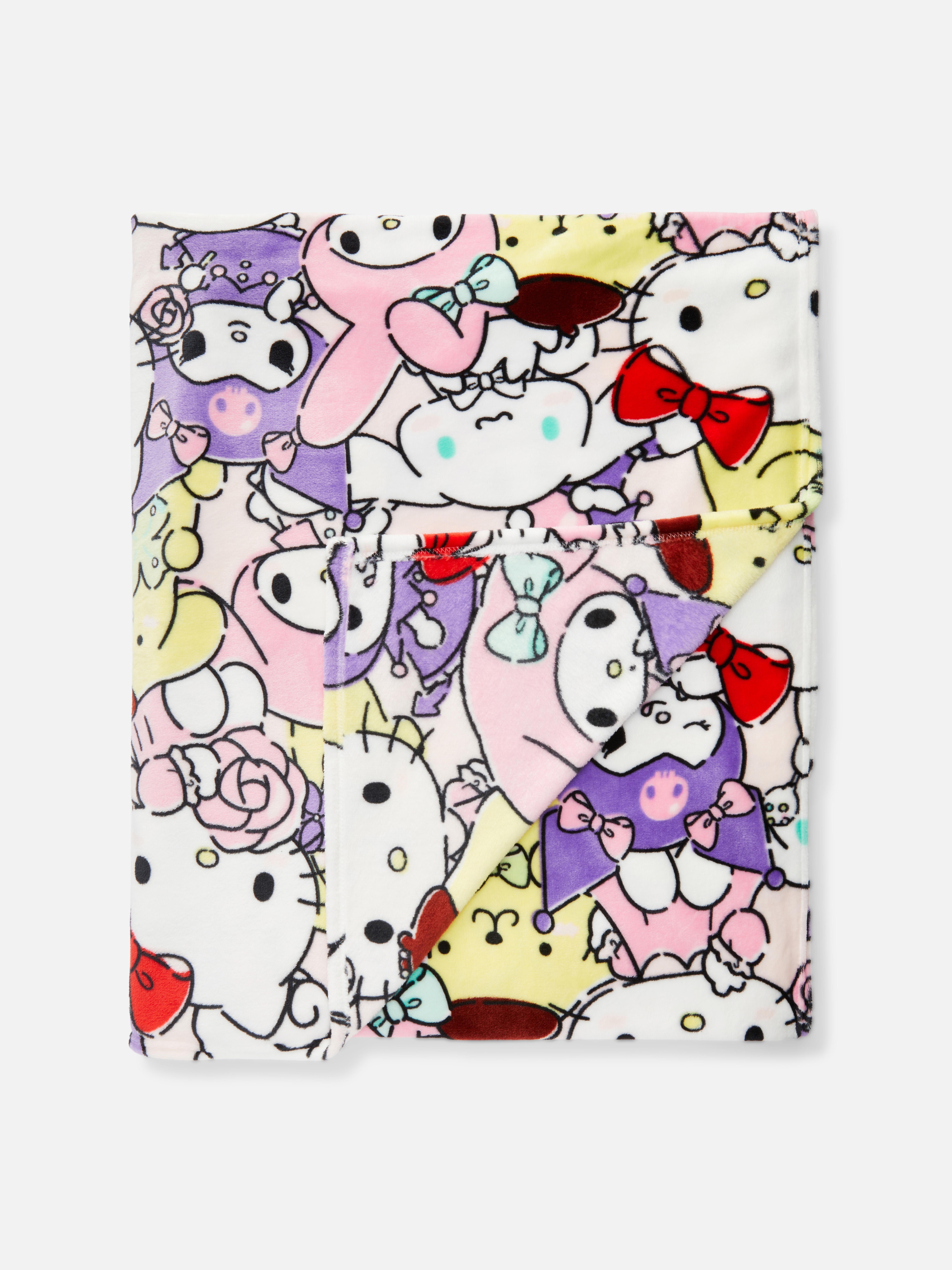 Duża polarowa narzuta z motywem Hello Kitty
