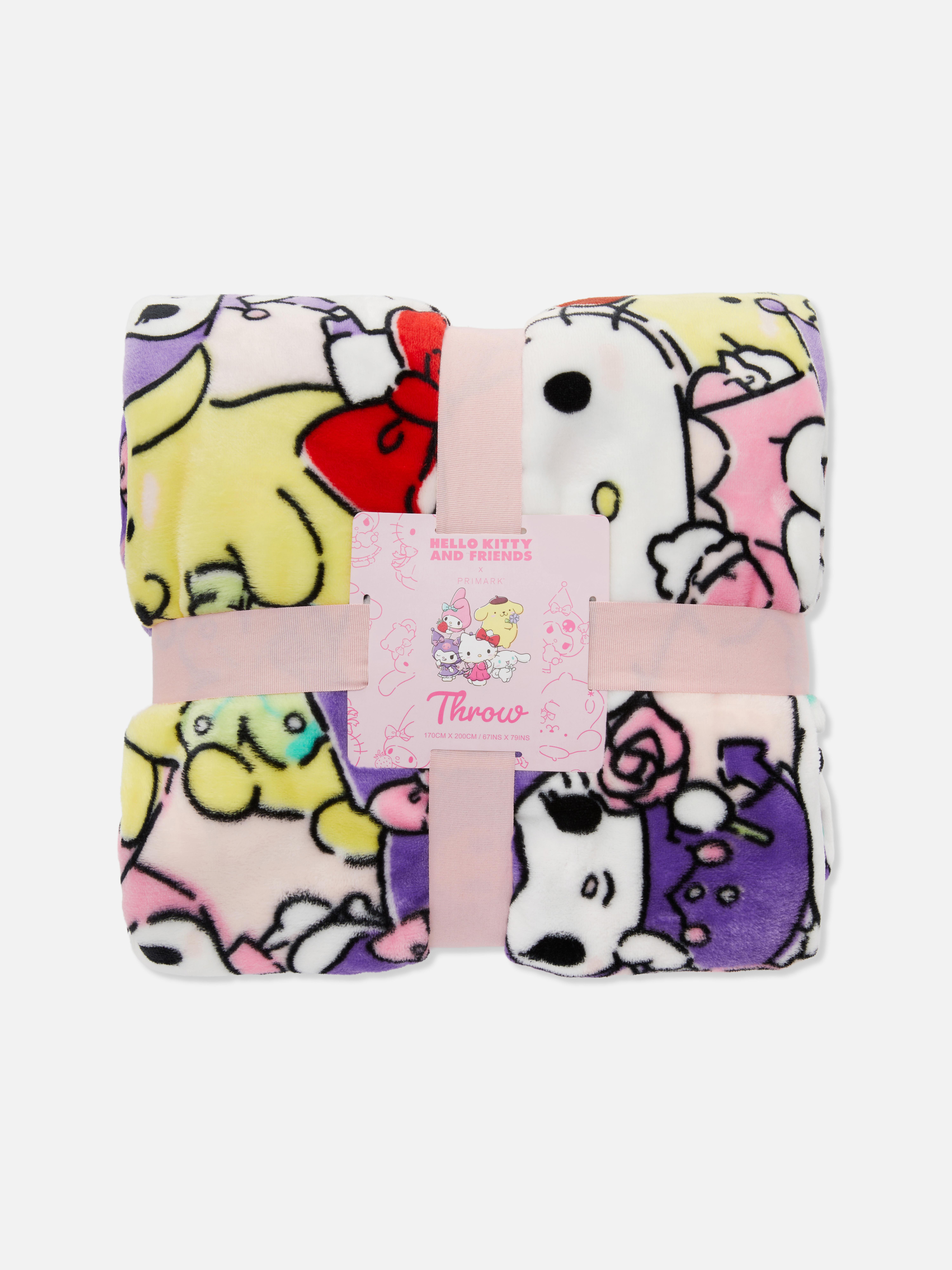 Duża polarowa narzuta z motywem Hello Kitty