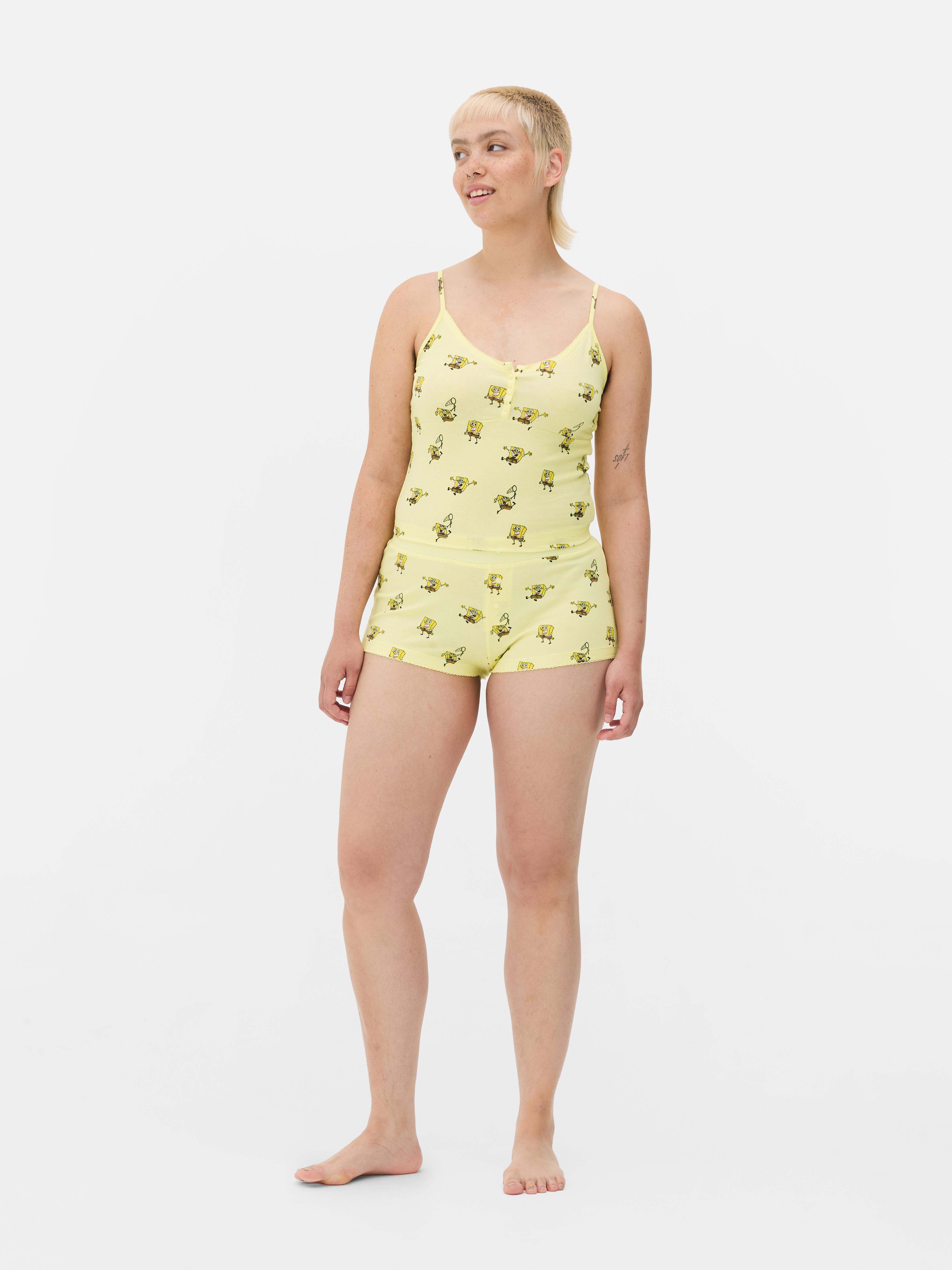 SpongeBob SquarePants Boxer Short Pyjama Set Yellow