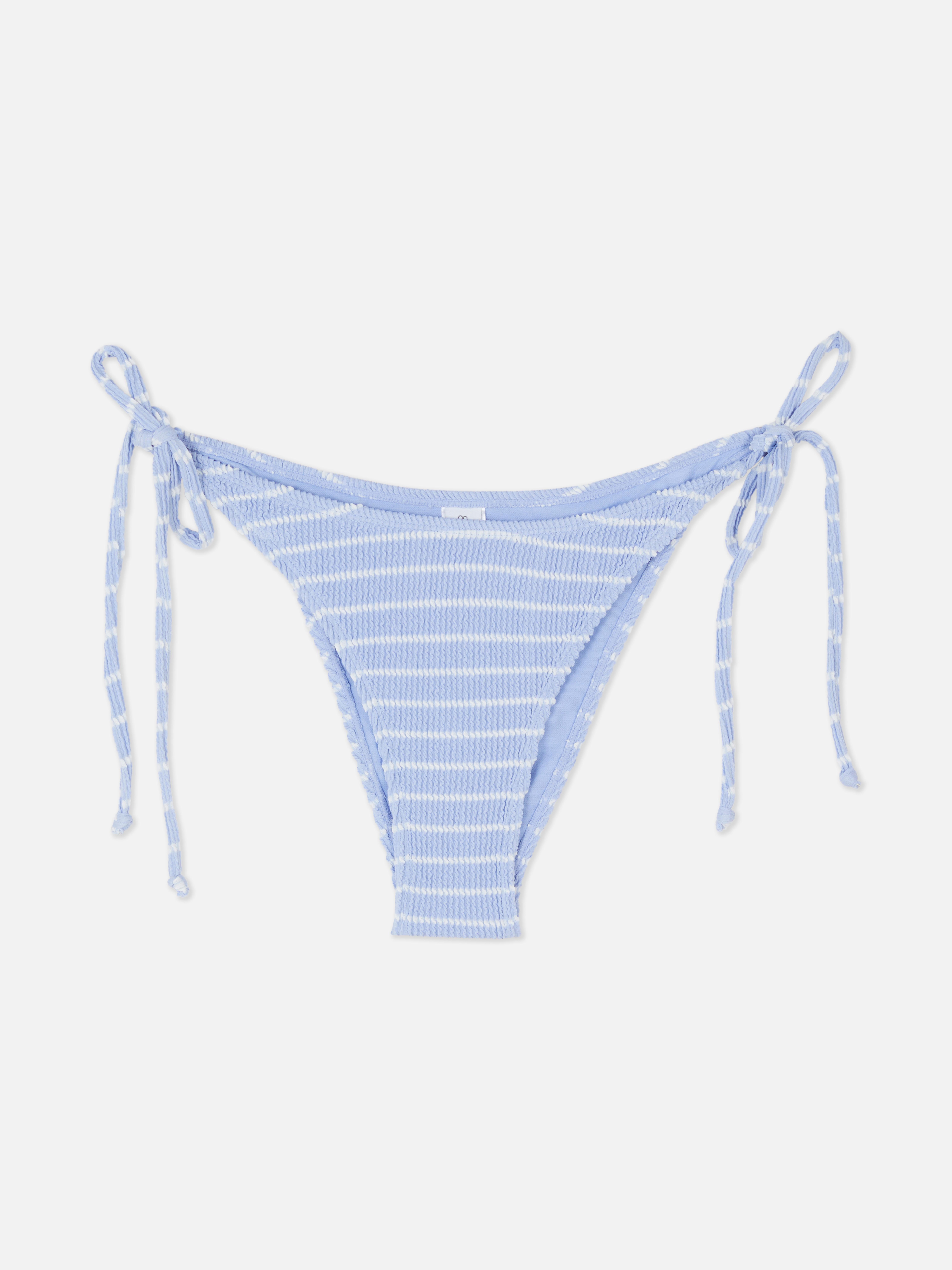 Crinkle Stripe Bikini Briefs