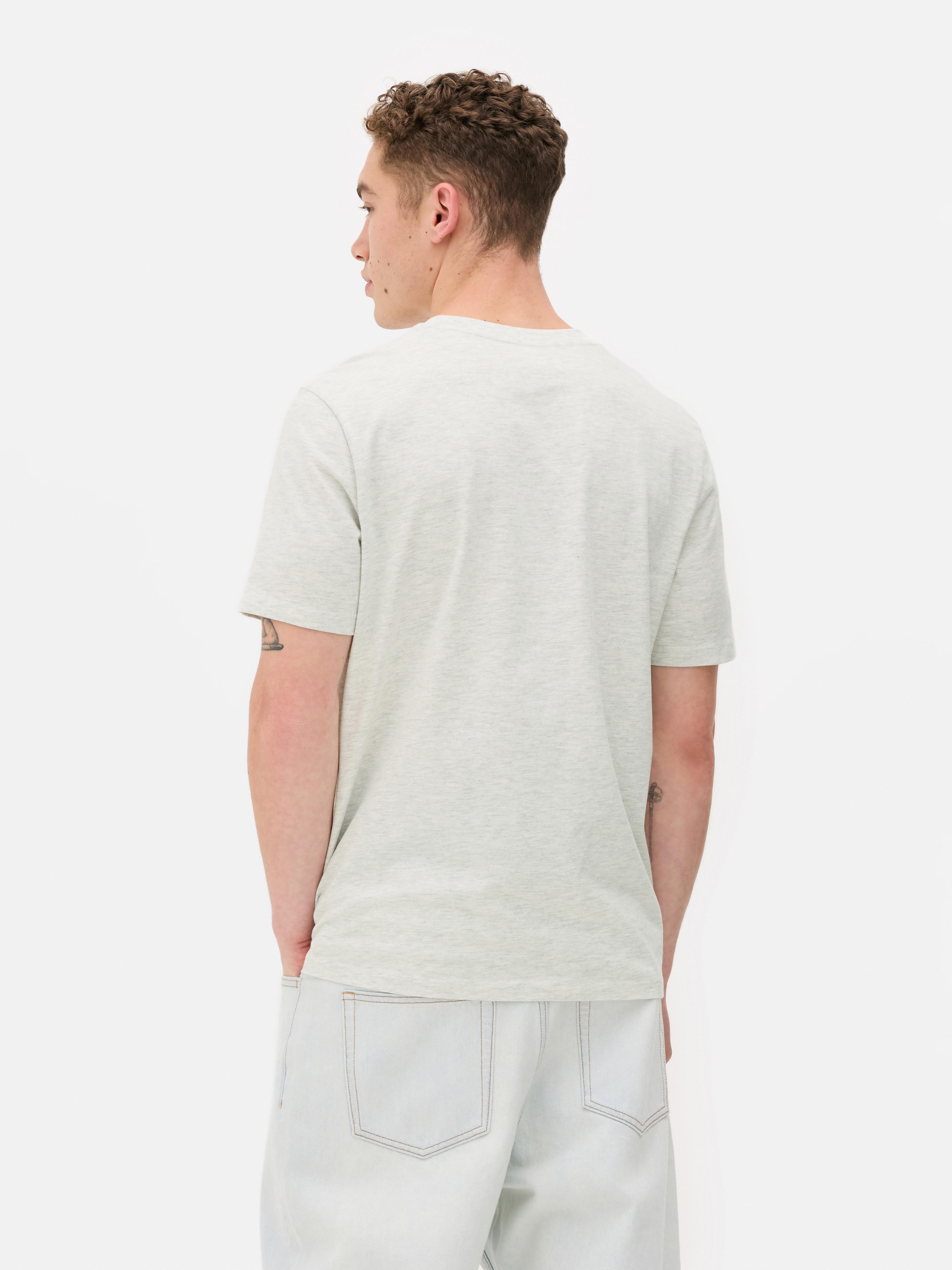 Camiseta con estampado de sello floral