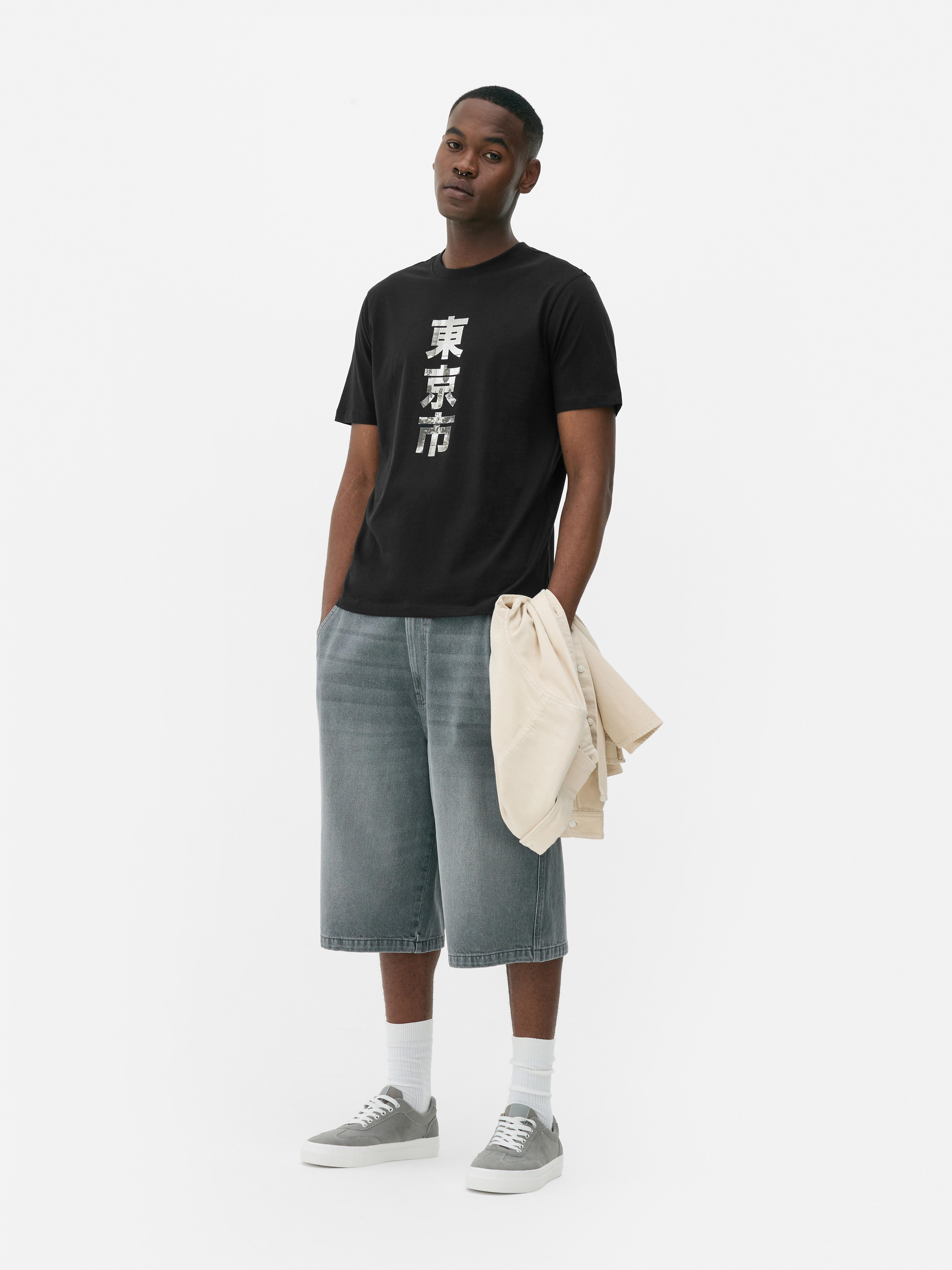 T-shirt à motif Kanji