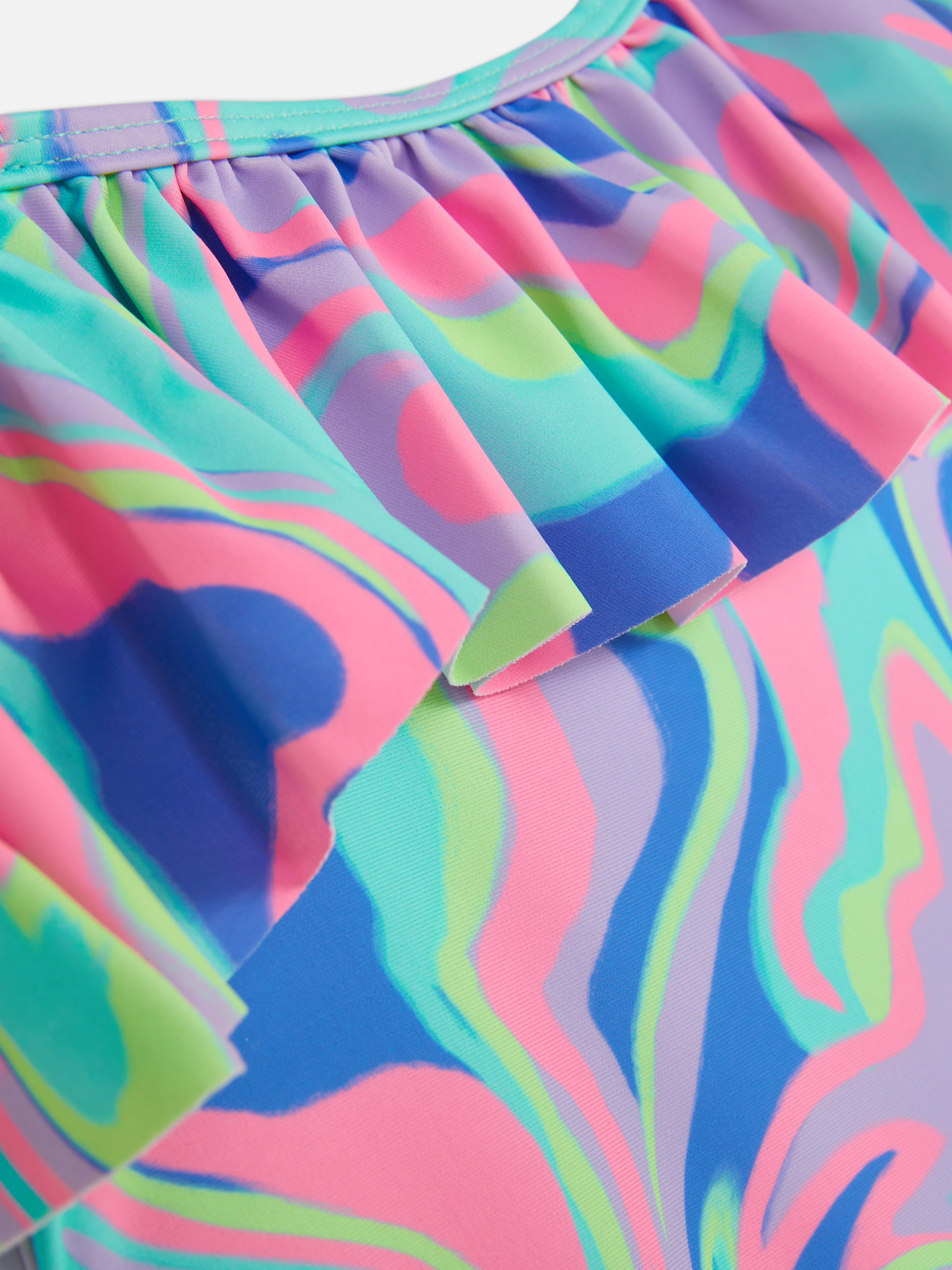 7-15yrs | Tie-Dye One Shoulder Swimsuit