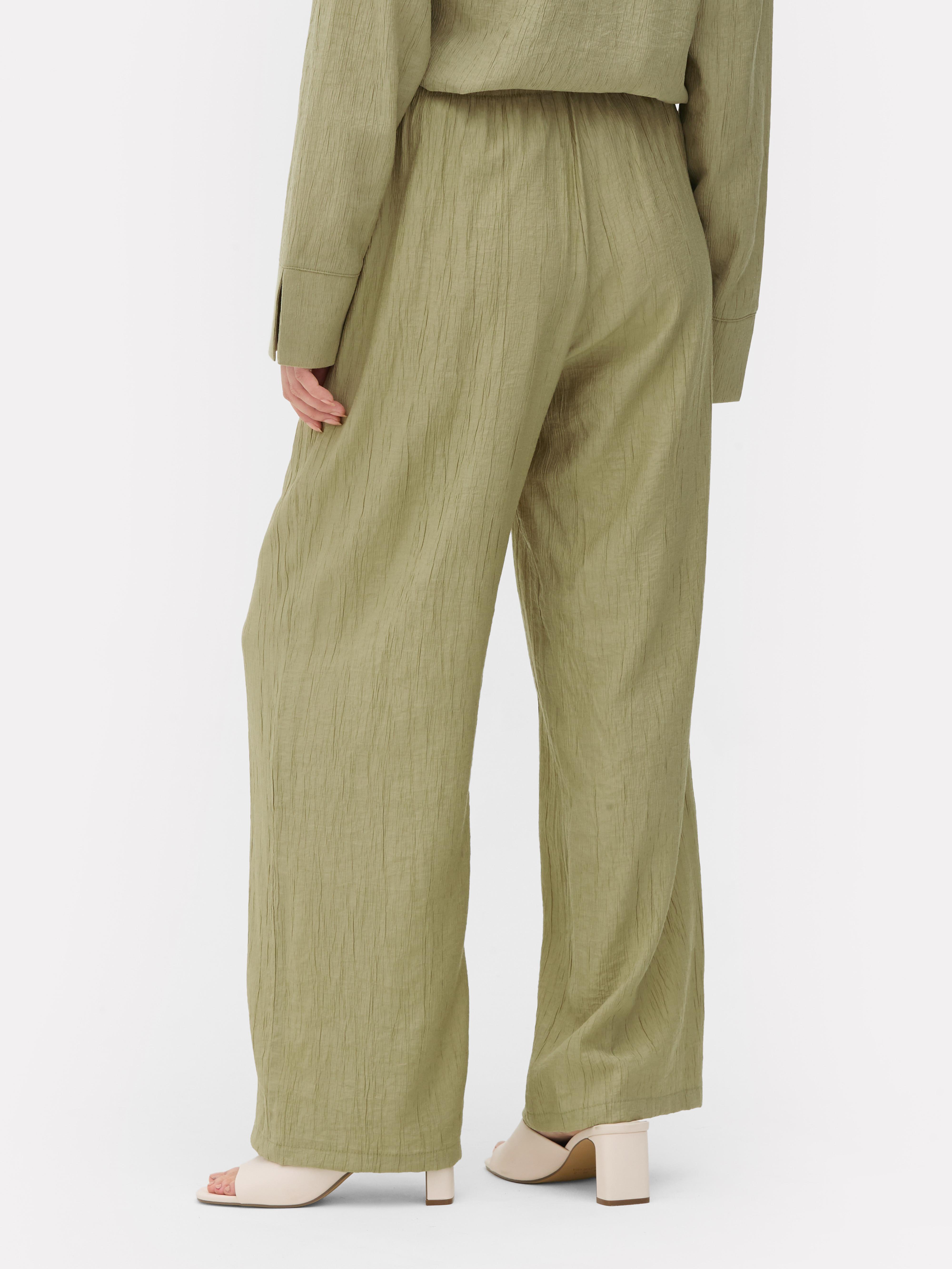 Crinkle Wide Leg Pants