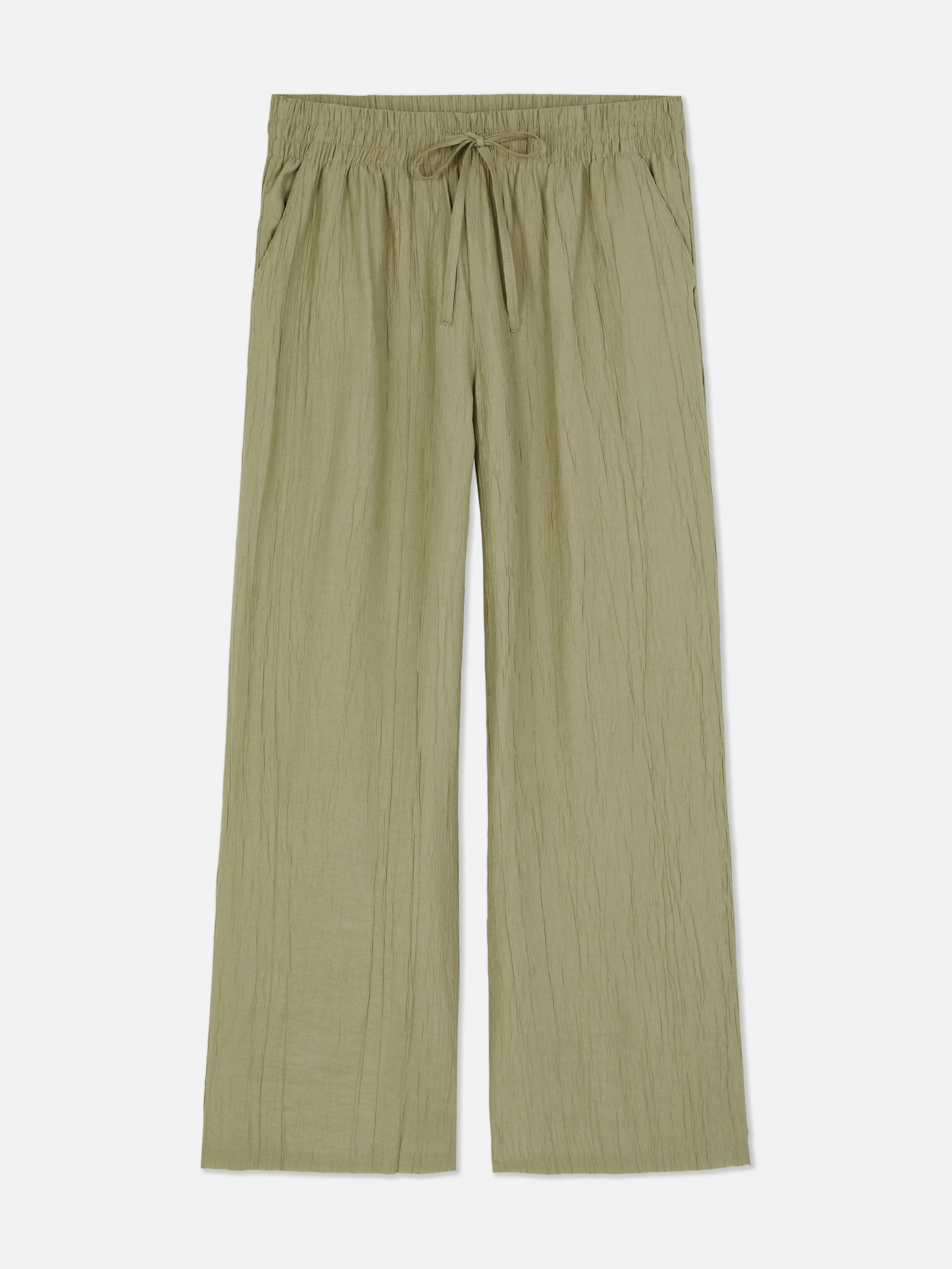 Crinkle Wide Leg Pants